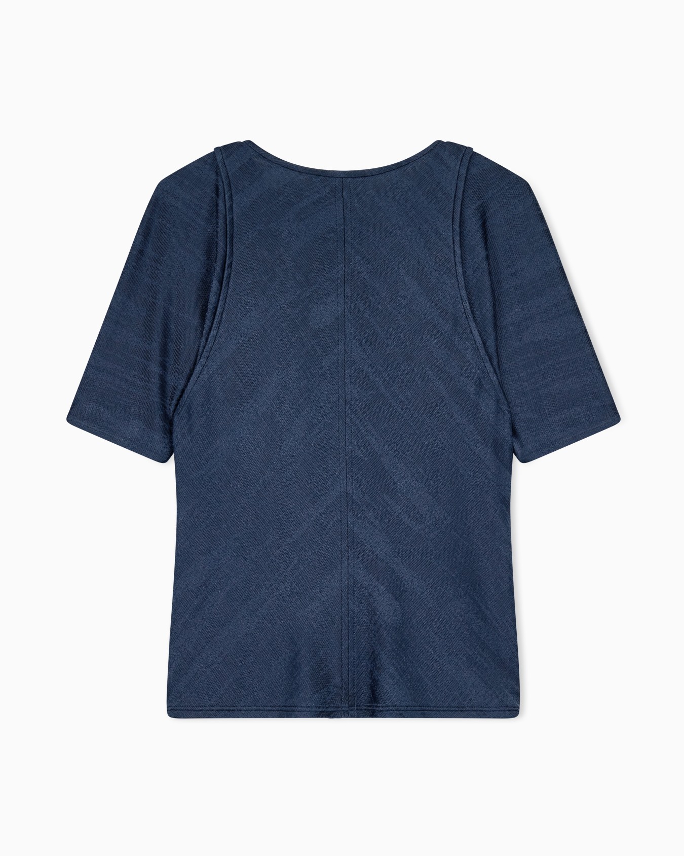 Jumper Viskose-T-Shirt im Lagen-Look mit Chevron-Muster Folie 2