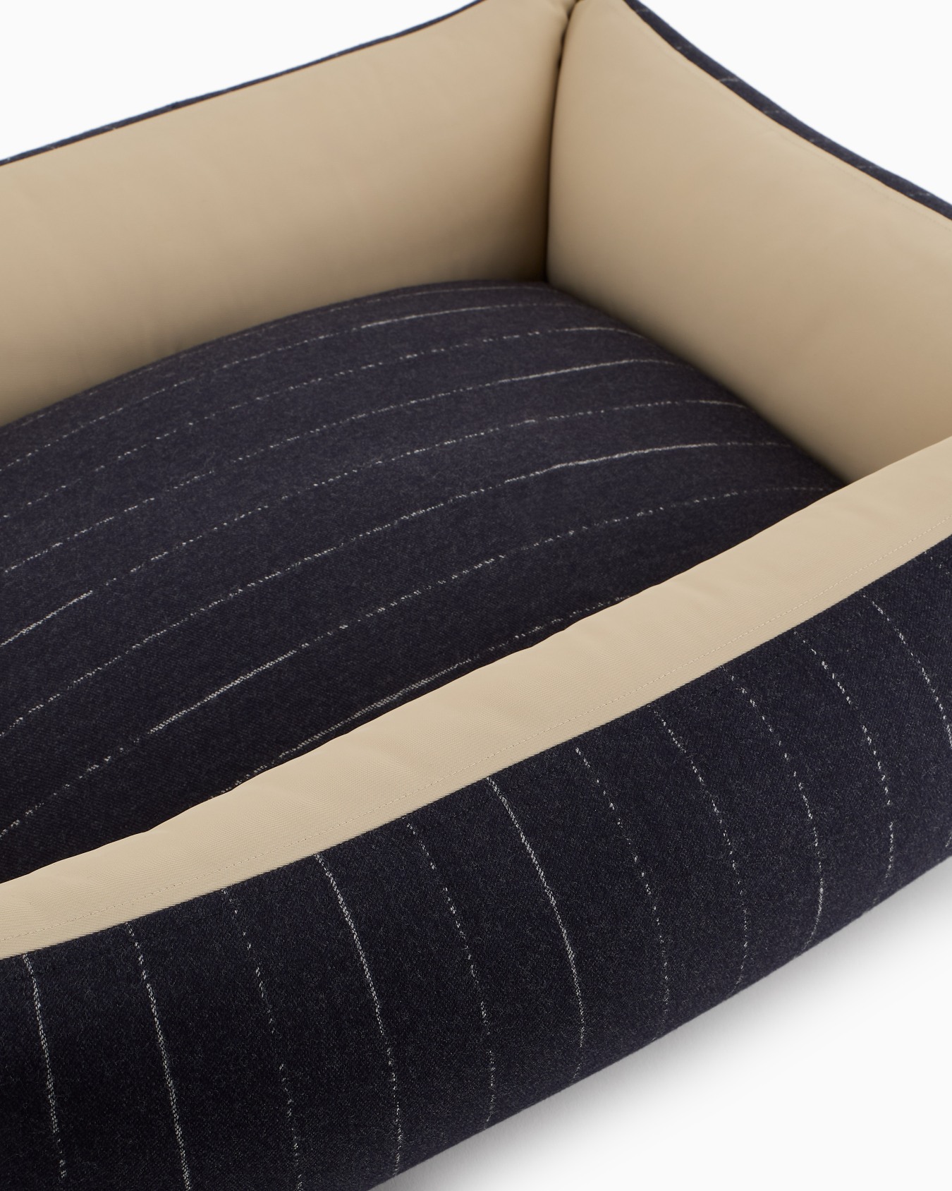 Poldo x Giorgio Armani Dog Bed in pinstriped virgin wool Slide 3