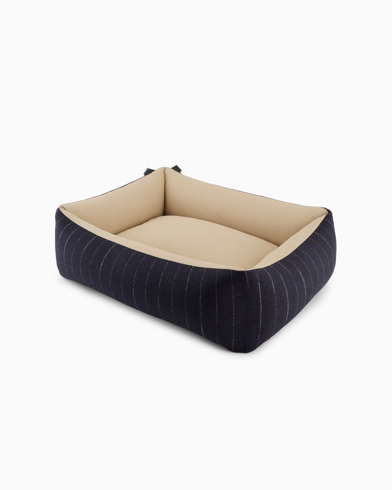 Poldo x Giorgio Armani Dog Bed in pinstriped virgin wool Slide 1