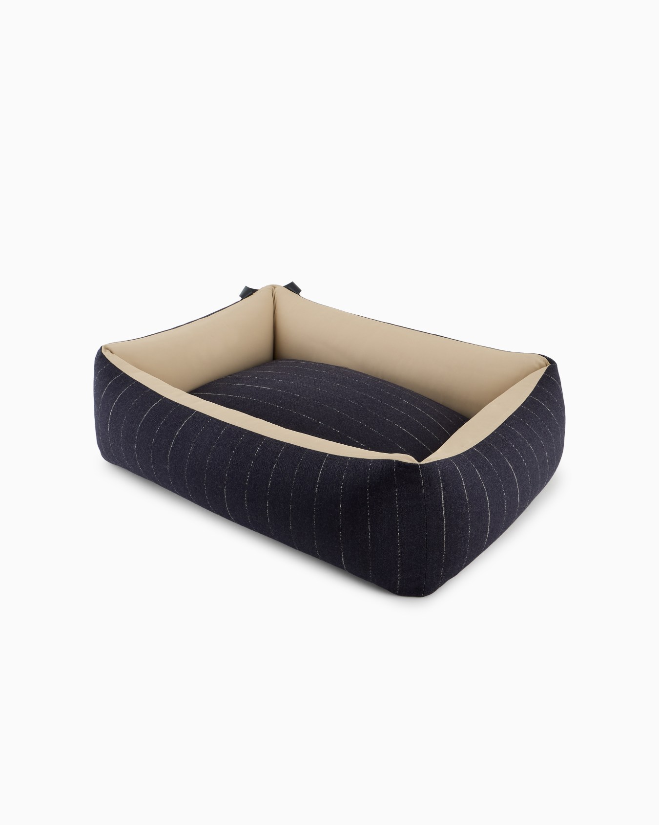 Poldo x Giorgio Armani Dog Bed in pinstriped virgin wool Slide 0