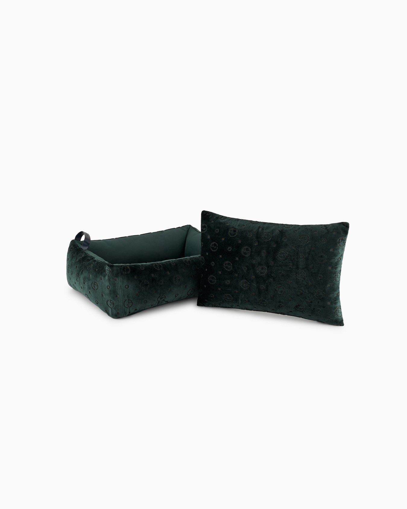 Poldo x Giorgio Armani Dog Bed in monogram jacquard velvet Slide 4