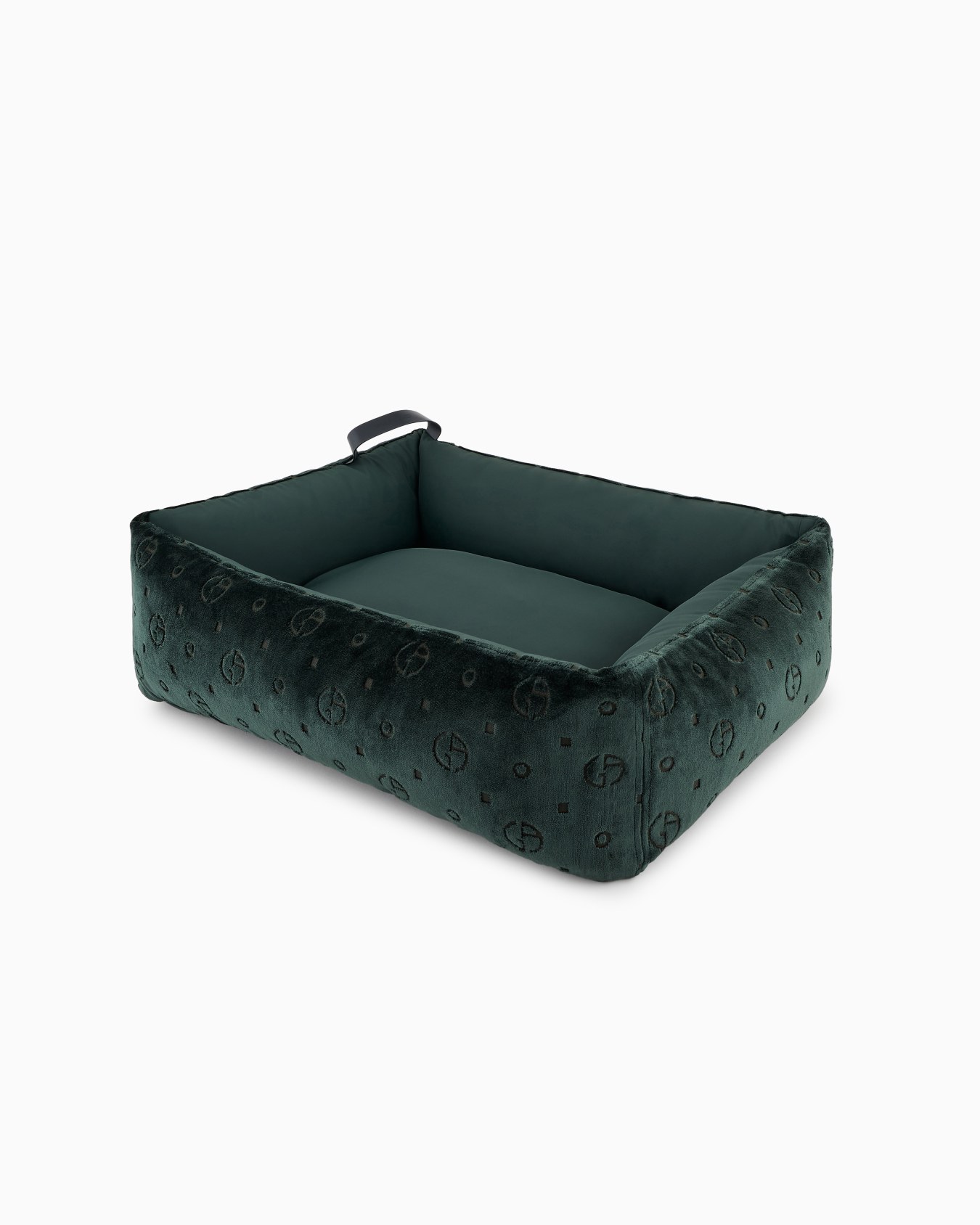 Poldo x Giorgio Armani Dog Bed in monogram jacquard velvet Slide 1