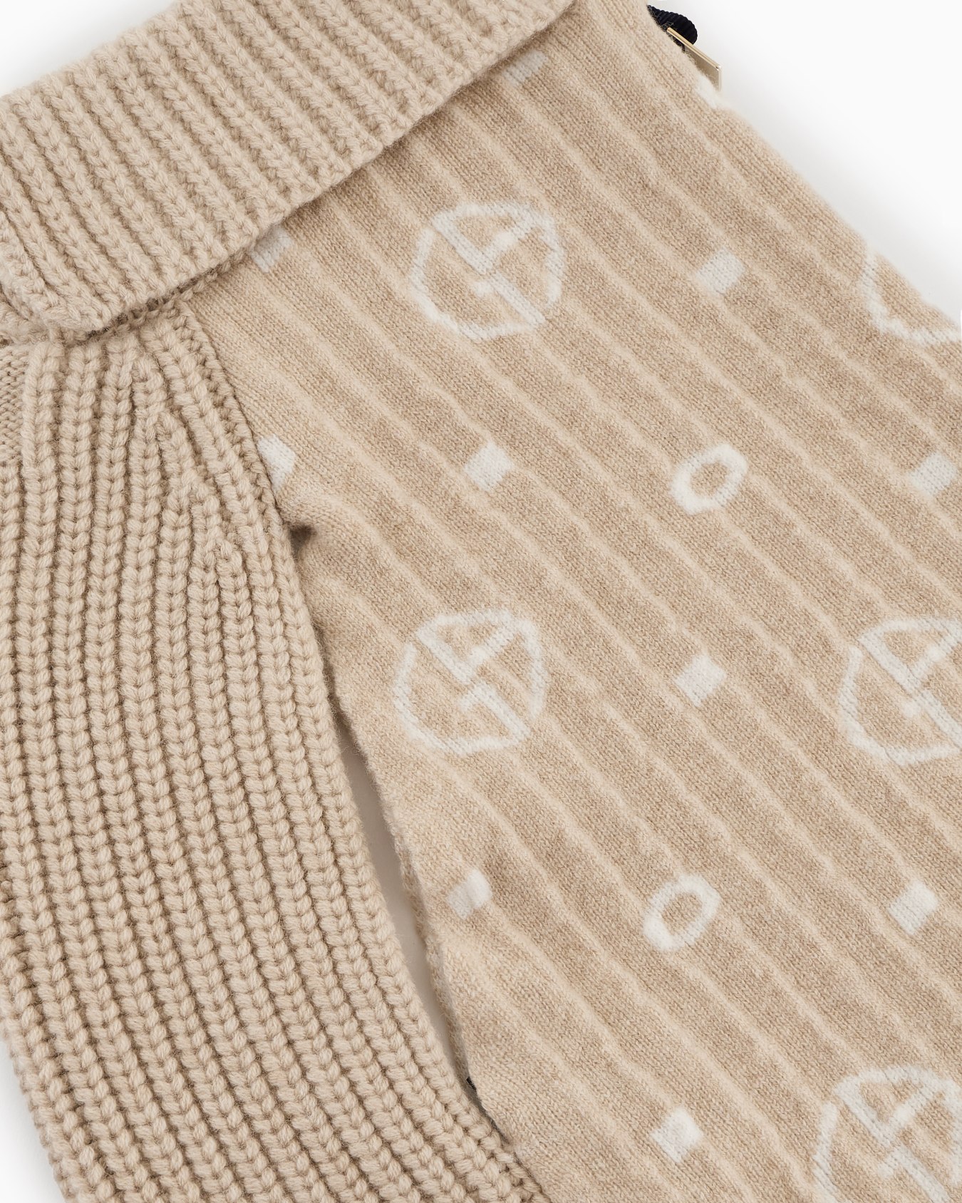Poldo x Giorgio Armani Kleiner Pullover aus Schurwolle und Kaschmir mit Monogramm-Jacquard Folie 5