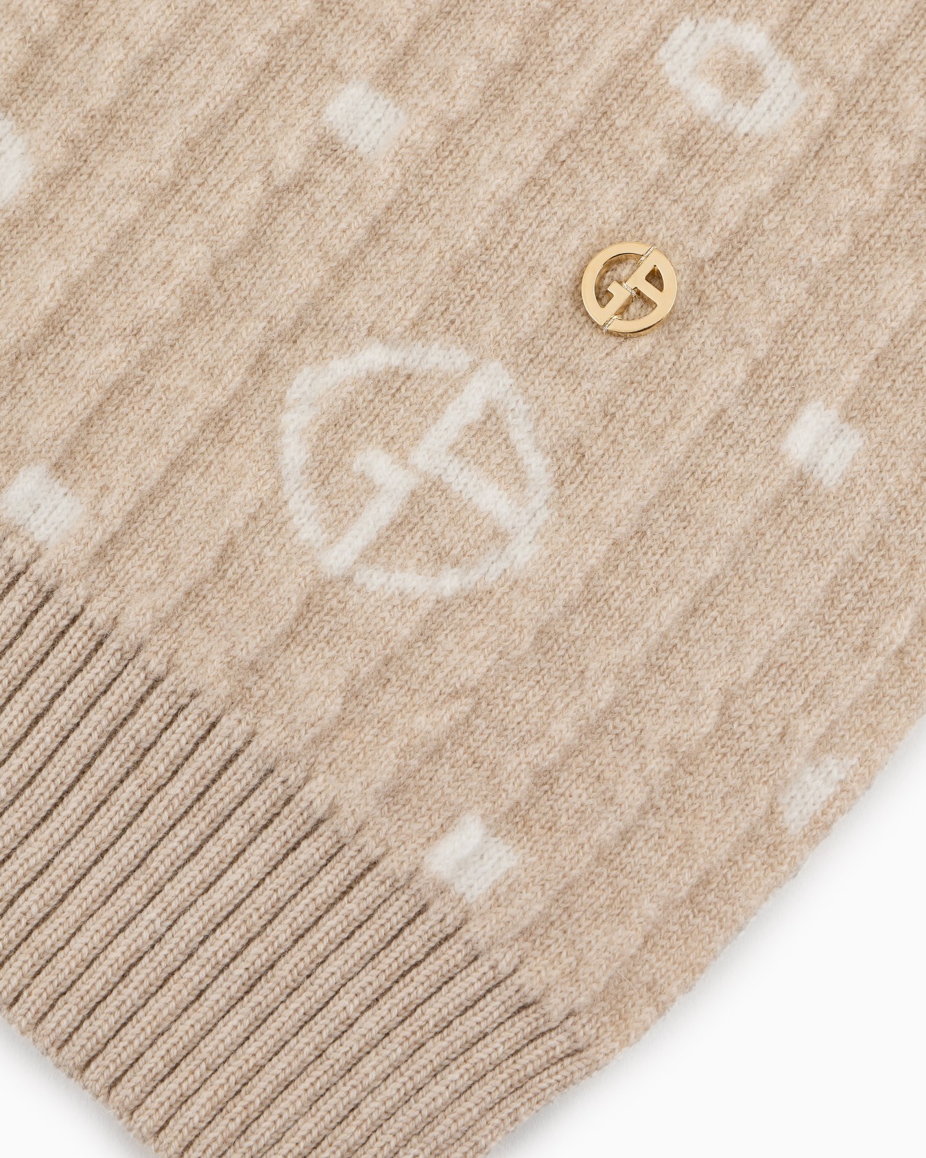 Poldo x Giorgio Armani Kleiner Pullover aus Schurwolle und Kaschmir mit Monogramm-Jacquard Folie 1