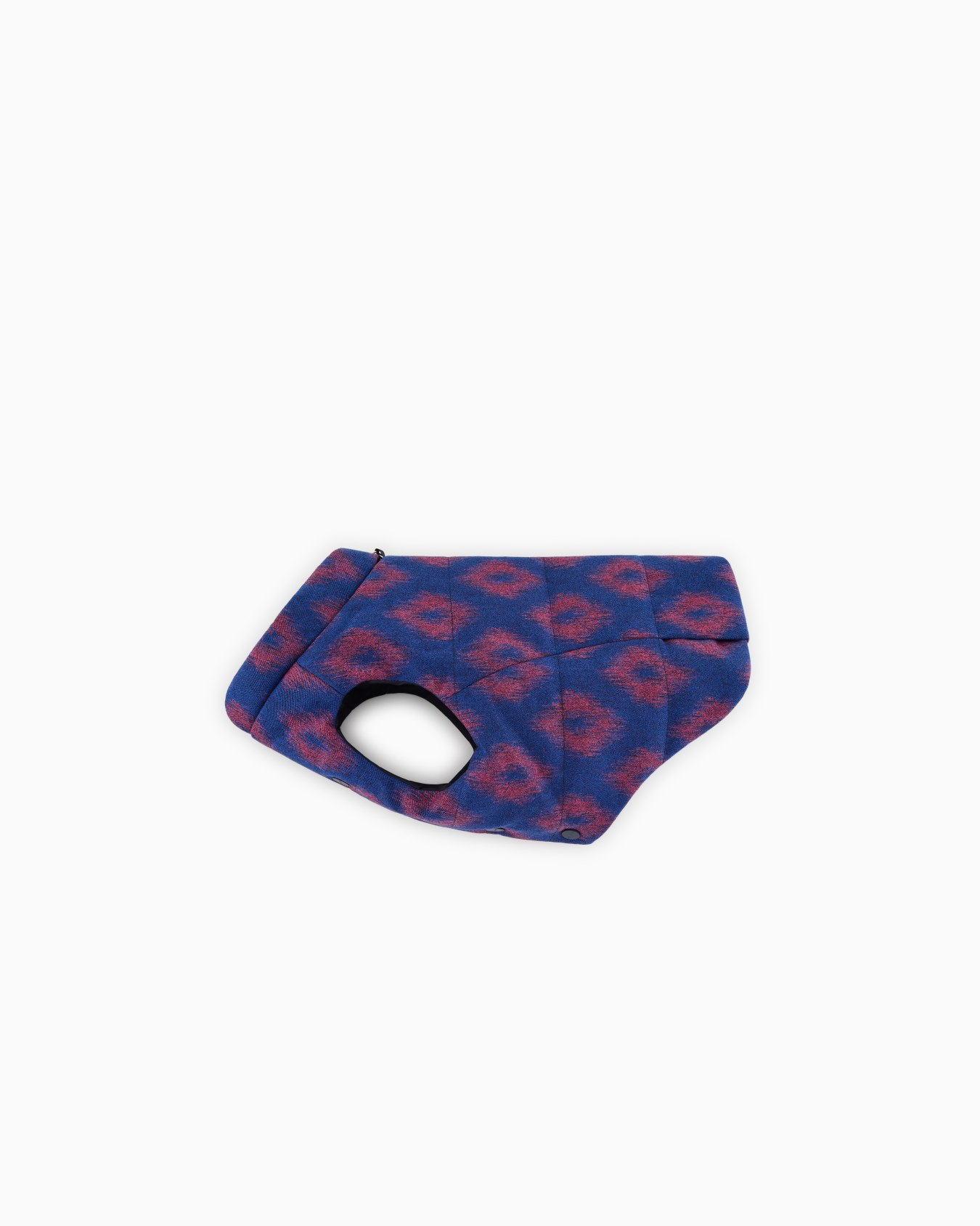 Poldo x Giorgio Armani Jacquard-Flanell-Hundemantel in Ikatwebung Folie 3