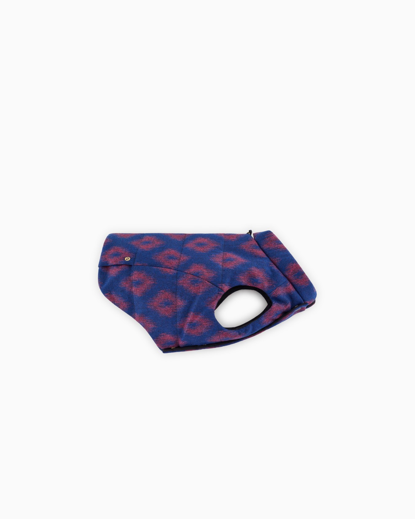 Poldo x Giorgio Armani Jacquard-Flanell-Hundemantel in Ikatwebung Folie 0