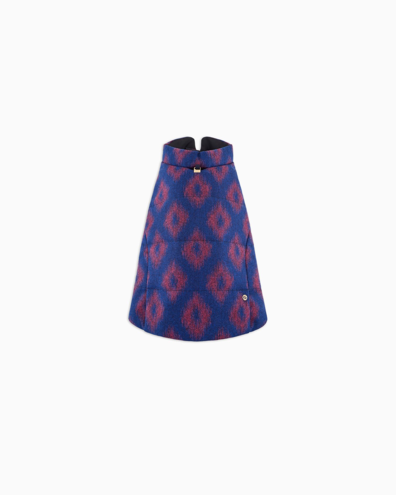 Poldo x Giorgio Armani Jacquard-Flanell-Hundemantel in Ikatwebung Folie 2