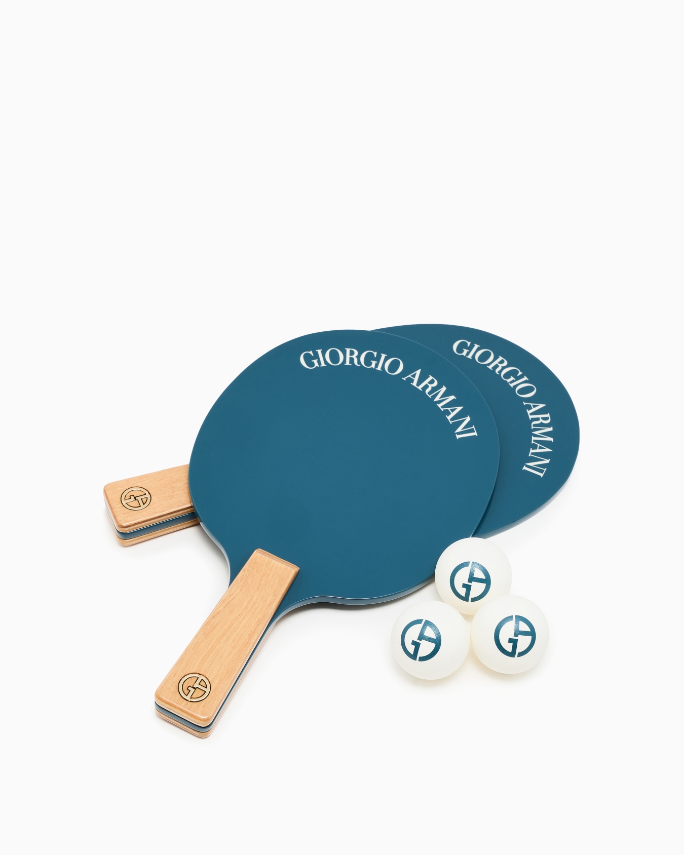 Set of two Giorgio Armani Mare hand-painted wooden rackets Slide 0