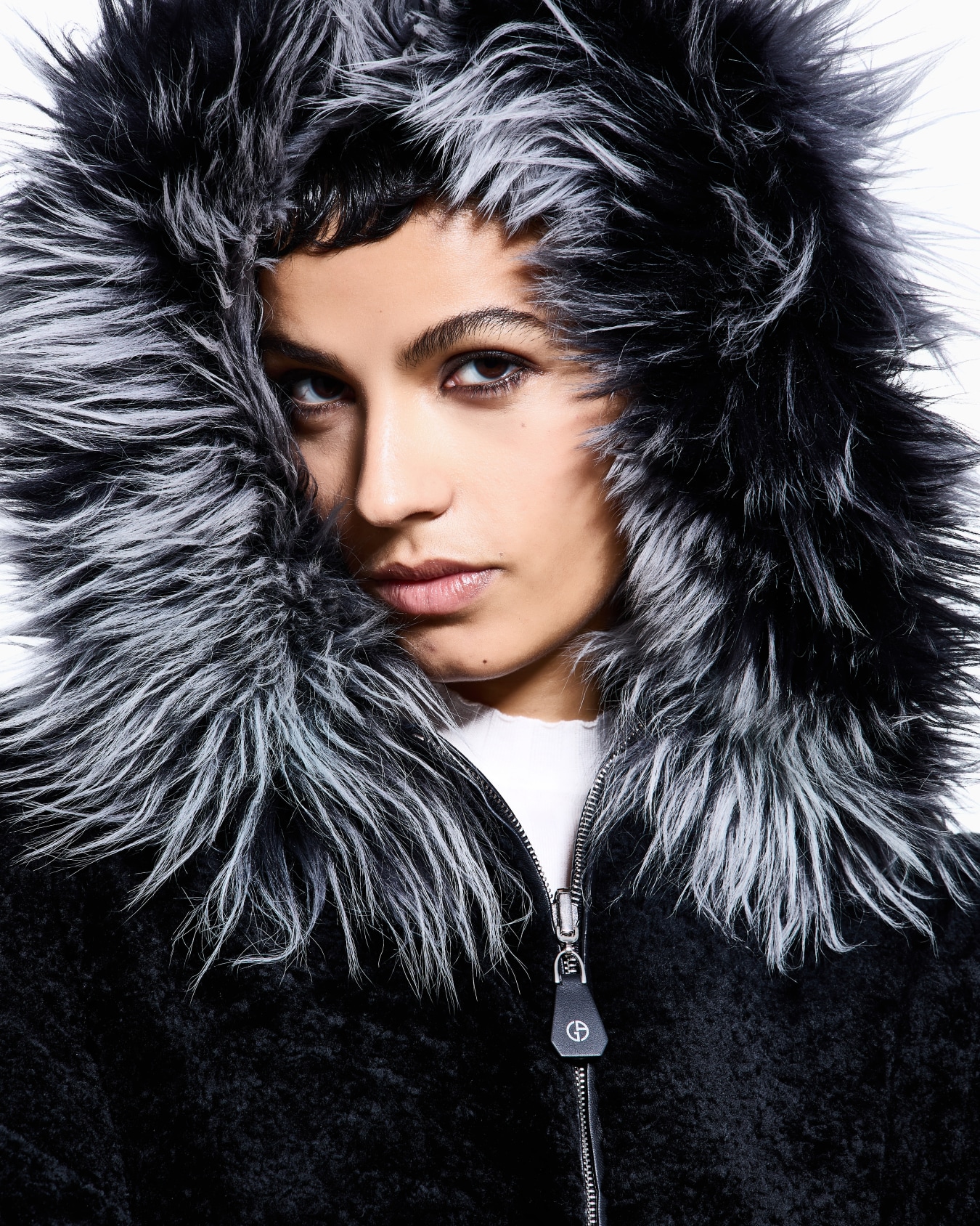Reversible shearling lamb pea coat Slide 6