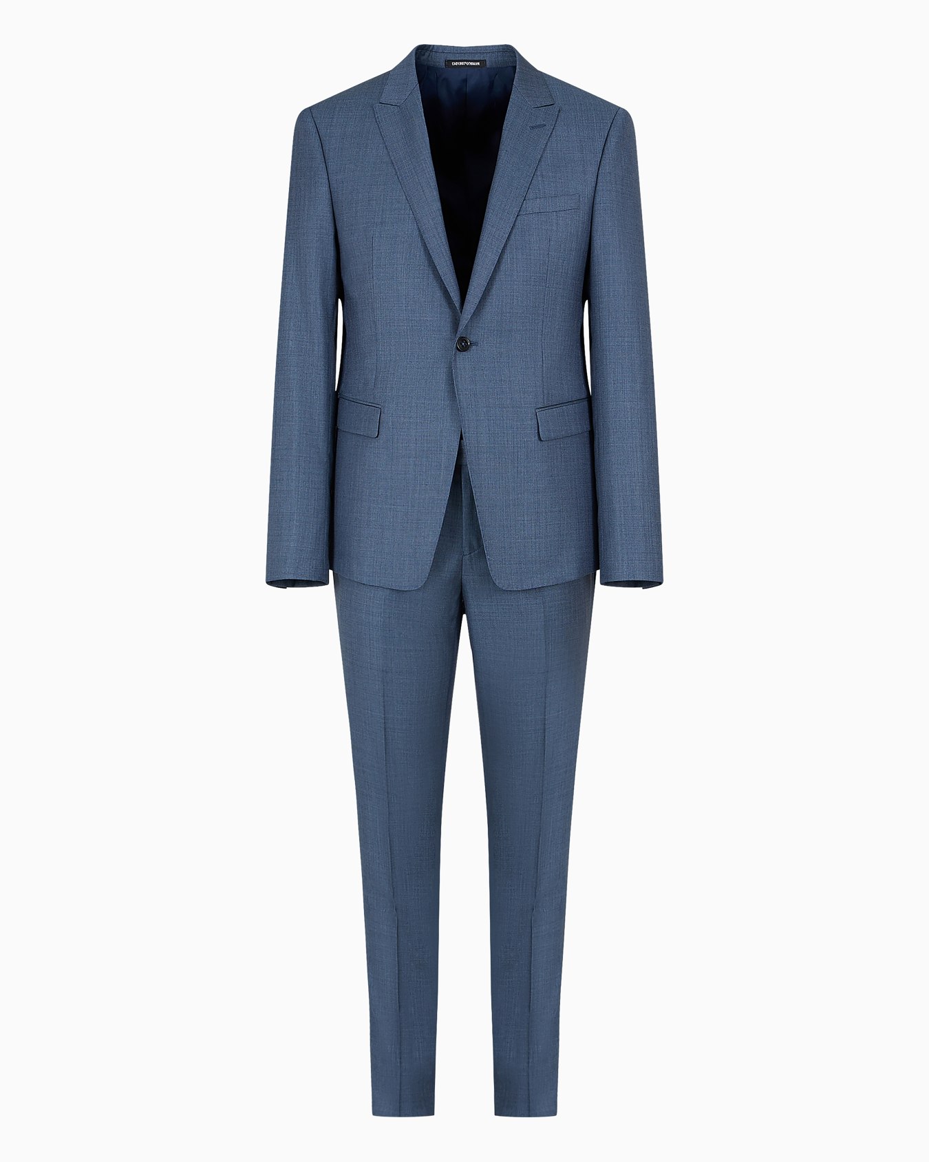 Single-breasted slim-fit jacket with peak lapels in a silky-finish grisaille Slide 0