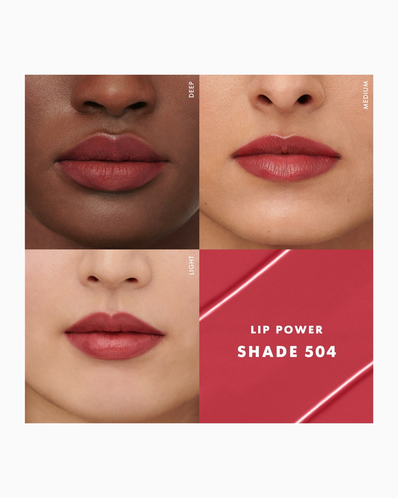 504 - Flirt, Lip Power Satin Long-Lasting Lipstick Slide 2