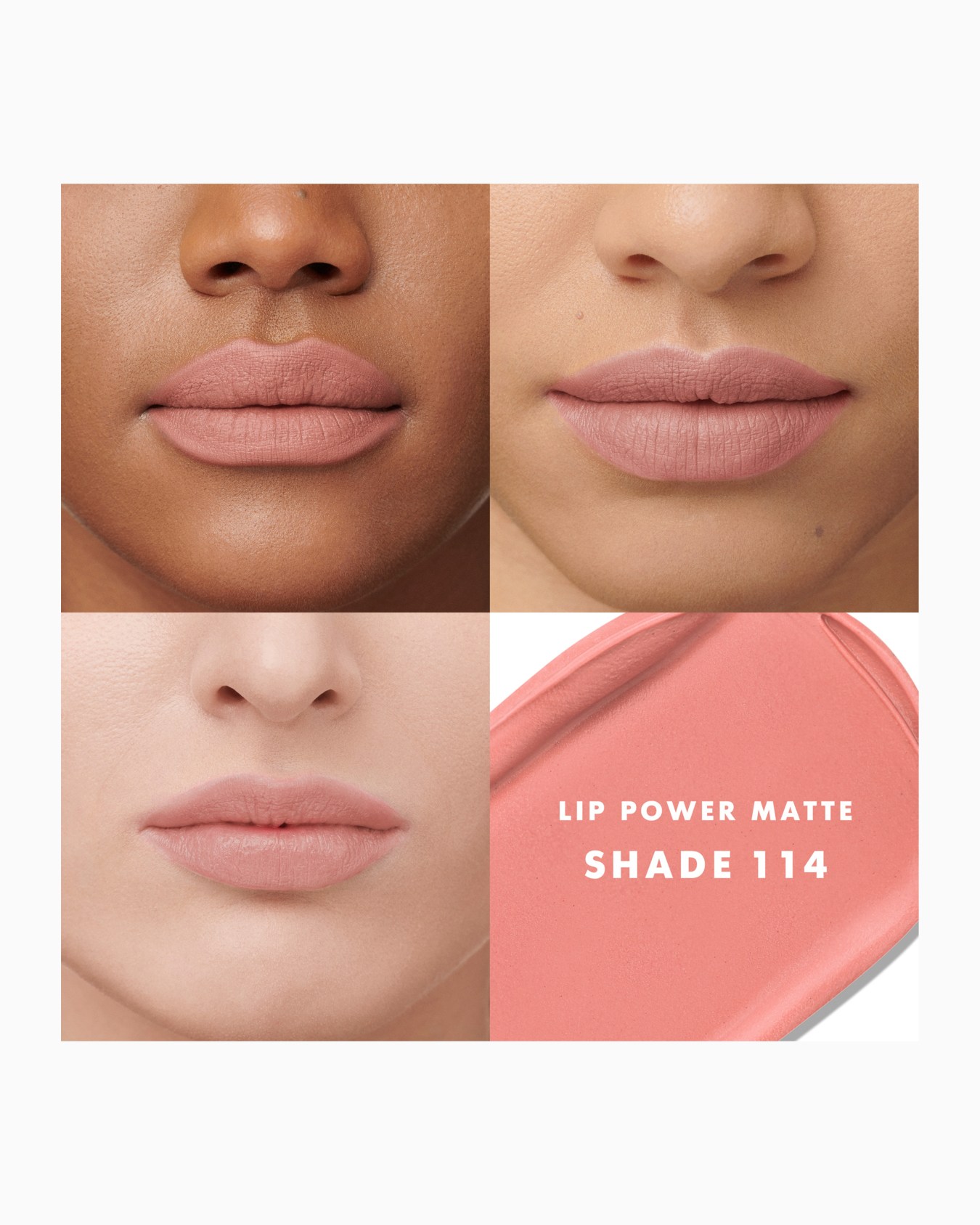 114 - Romantic, Lip Power Matte Long-Lasting Lipstick Slide 3