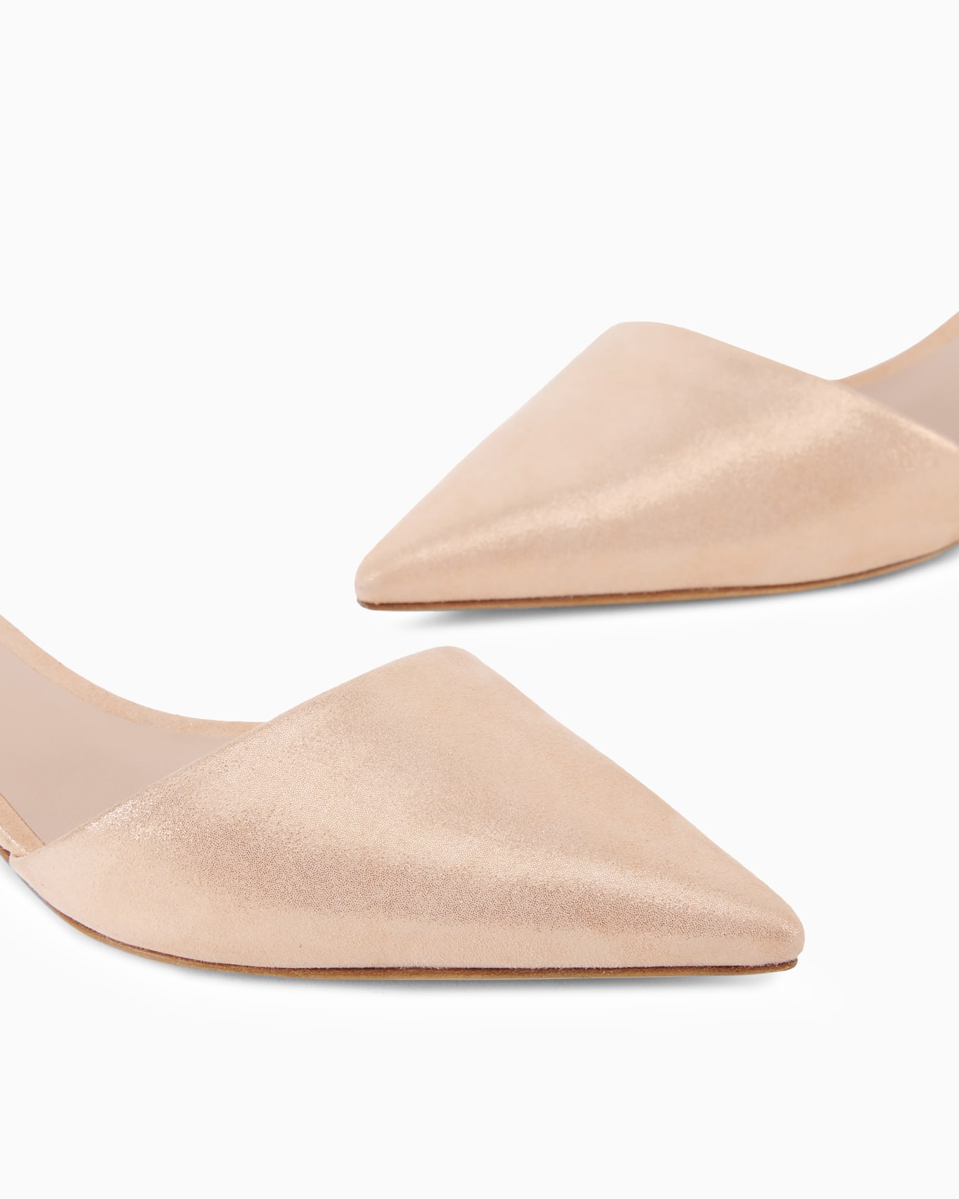Zapato de salón modelo d’orsay de ante laminado Diapositiva 4