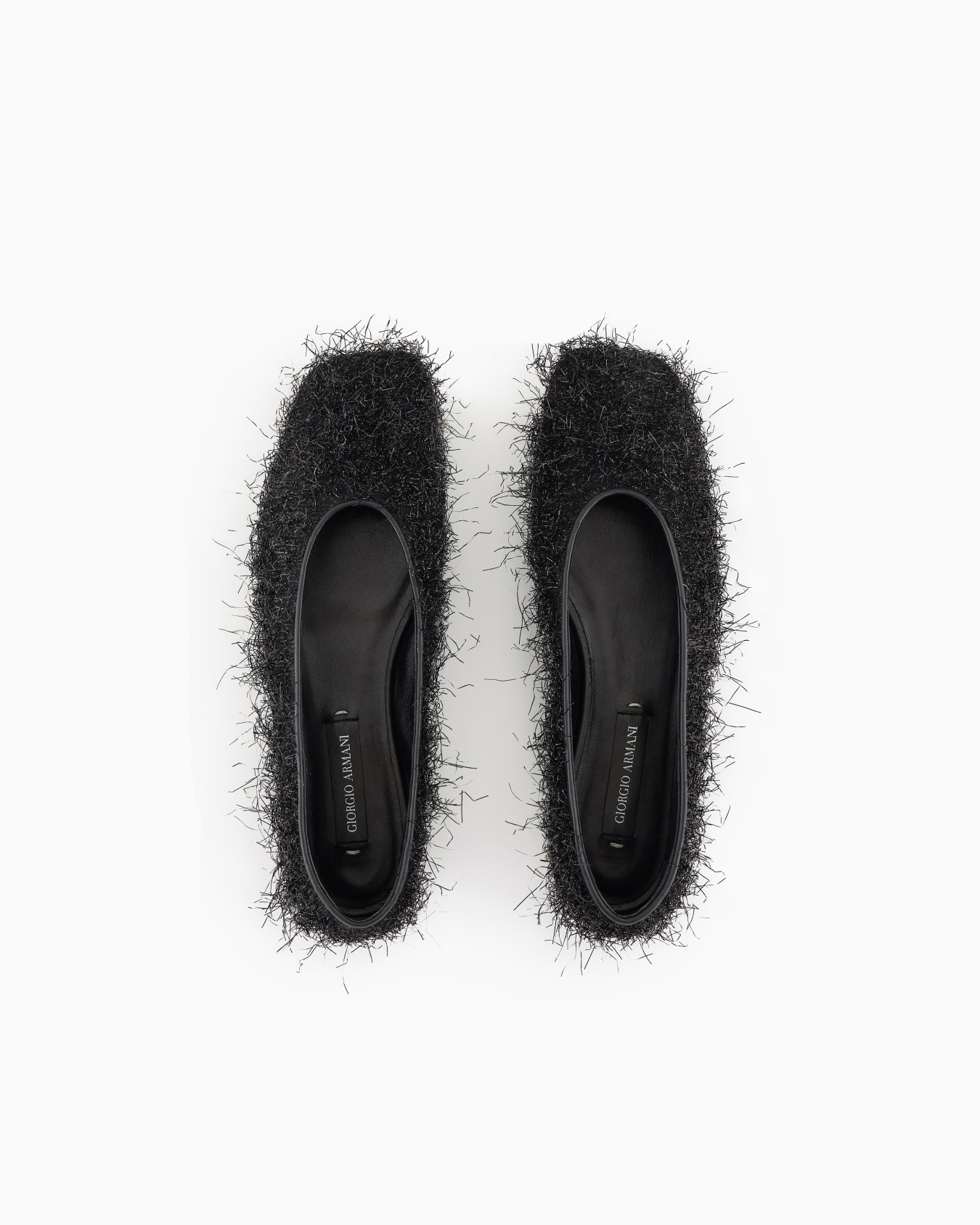 Giorgio Armani x 10 Corso Como faux-fur fabric ballerinas Slide 2