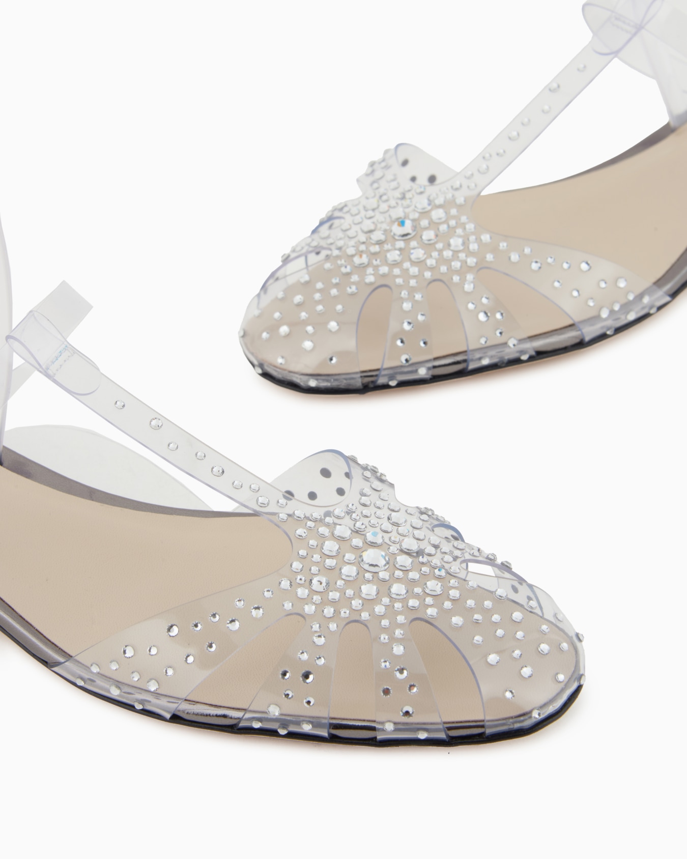 PVC and rhinestone slingback ballerinas Slide 4
