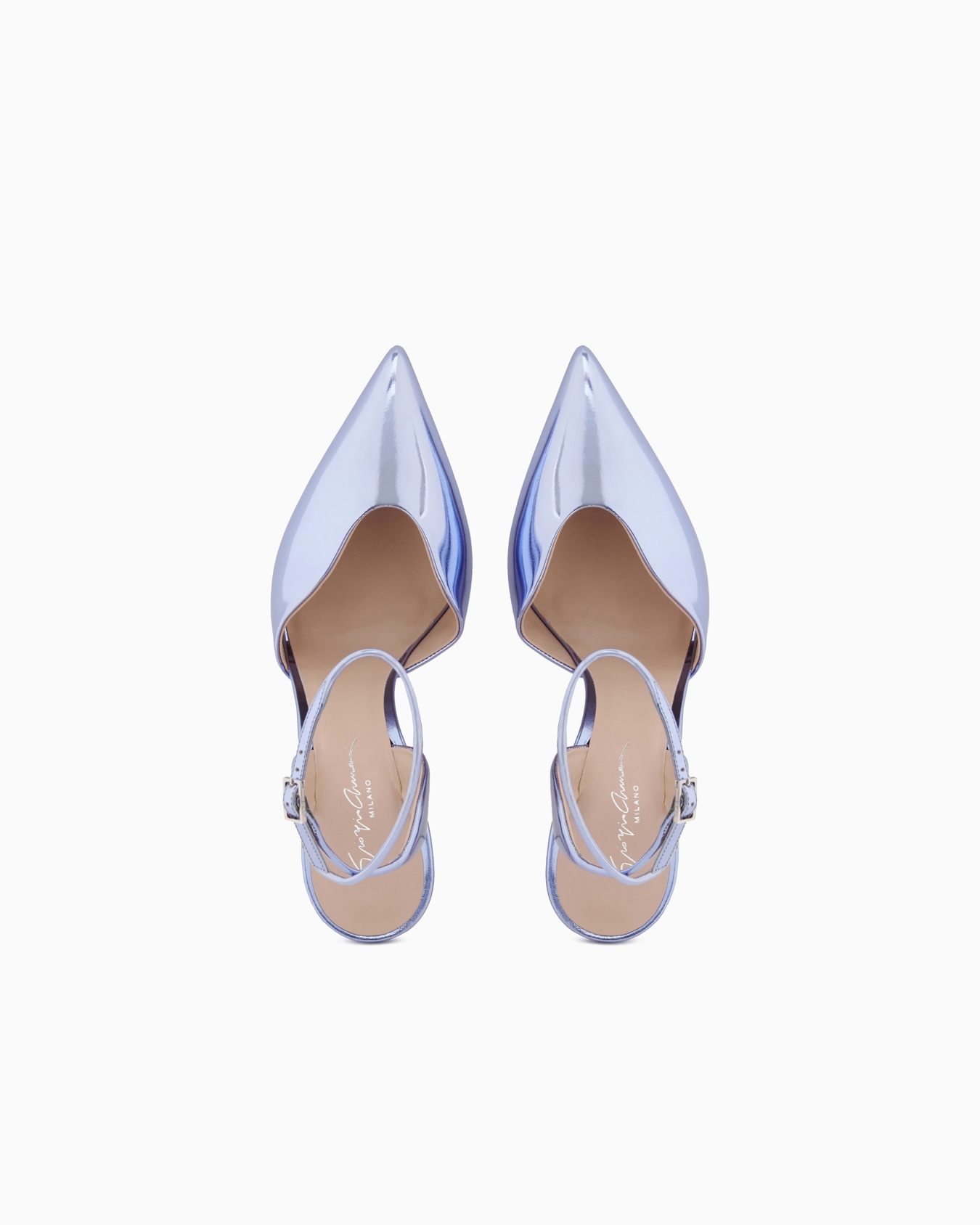 Lamé leather court shoes Slide 2