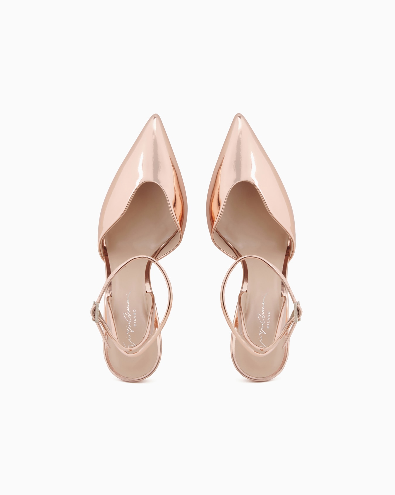 Lamé leather court shoes Slide 2