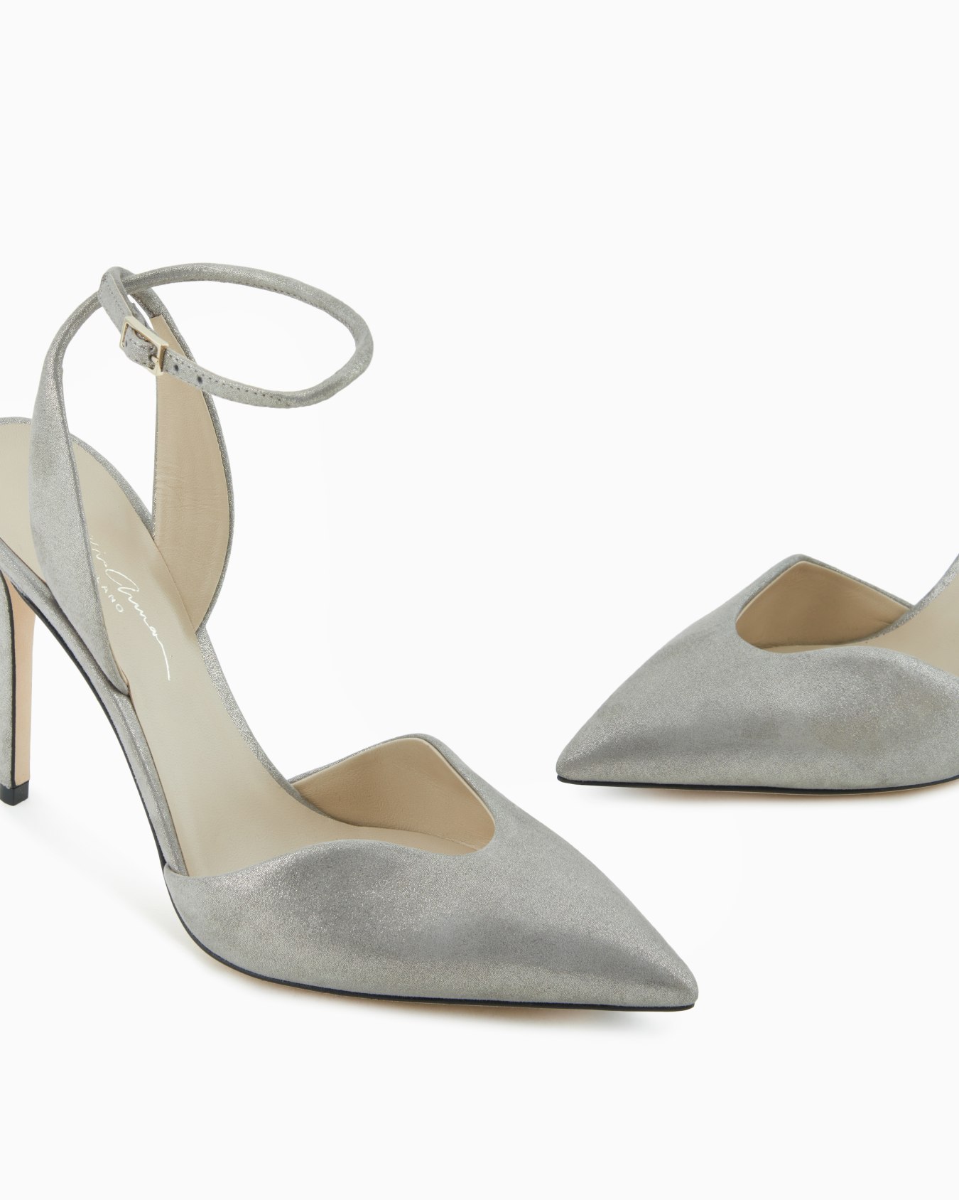 Liquid suede court shoes Slide 4