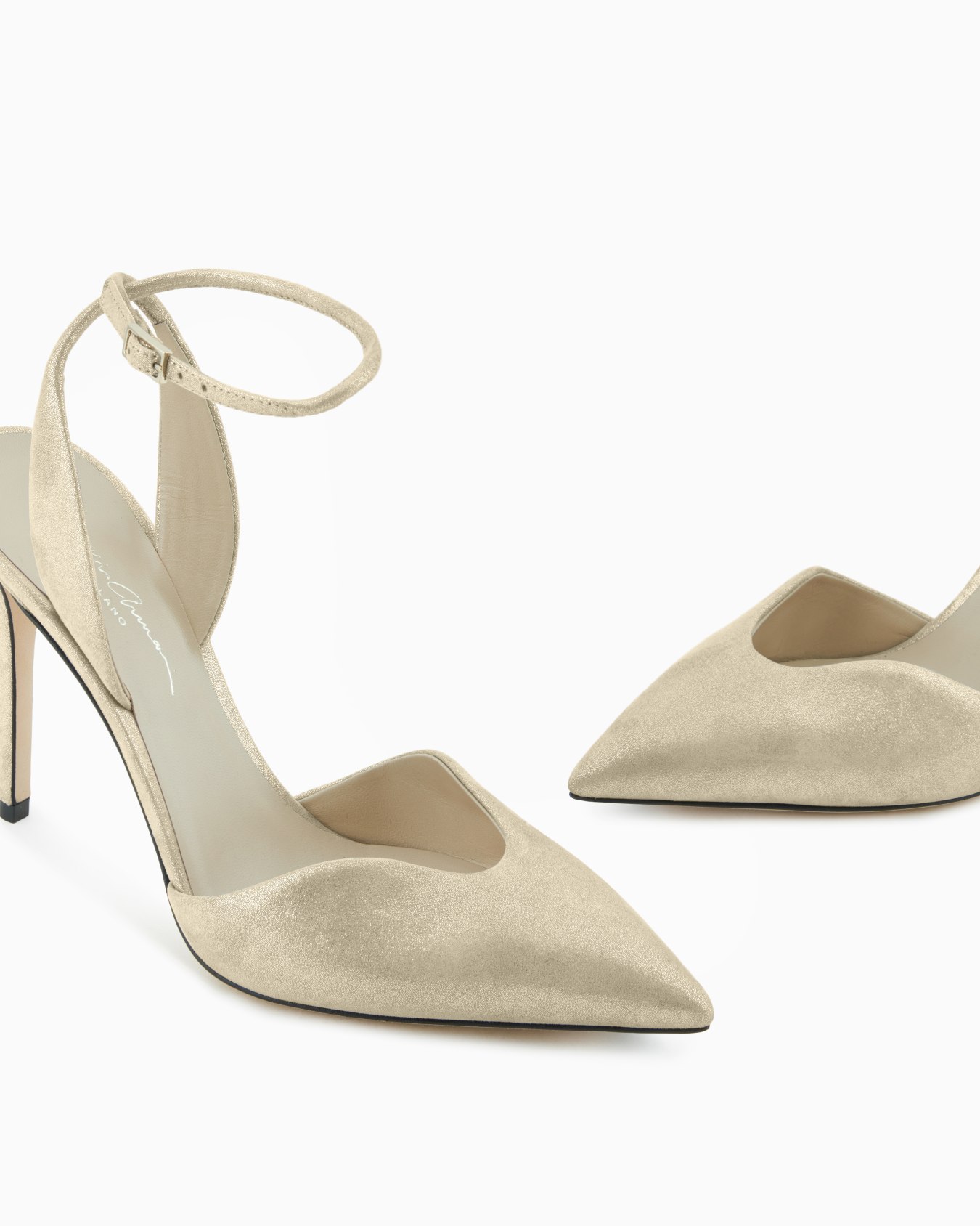 Liquid suede court shoes Slide 4