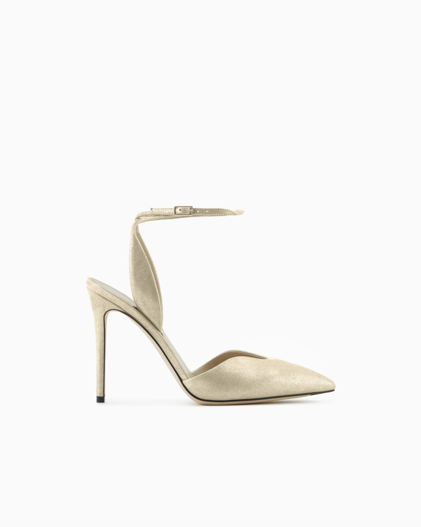 Liquid suede court shoes Slide 0