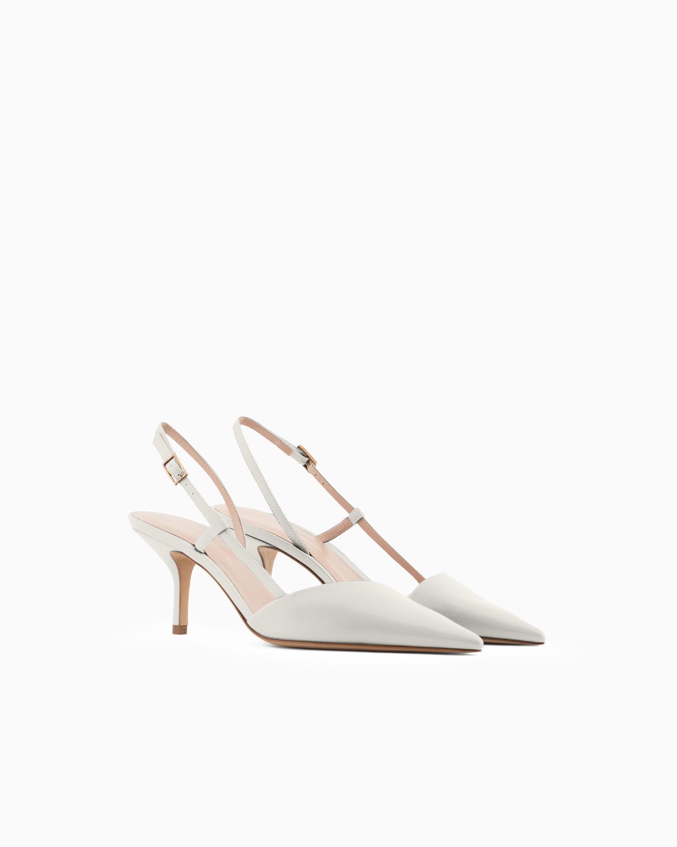 Leather slingbacks Slide 1