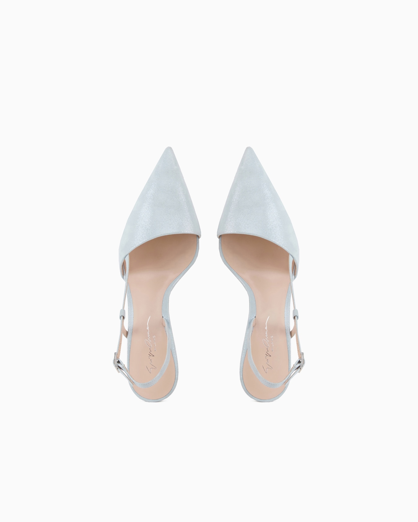 Slingback in pelle scamosciata laminata Slide 2