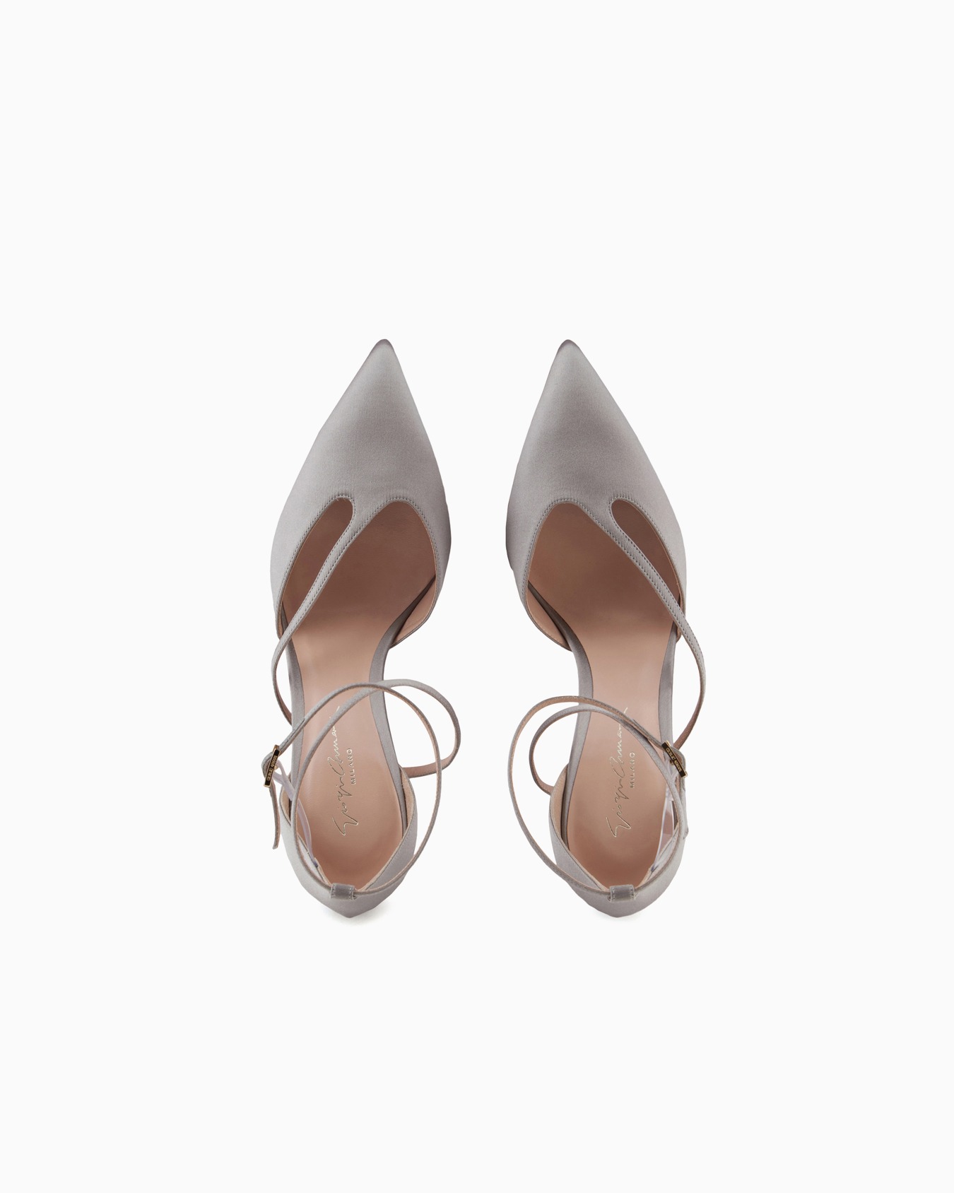 Satin court shoes with strap Slide 2