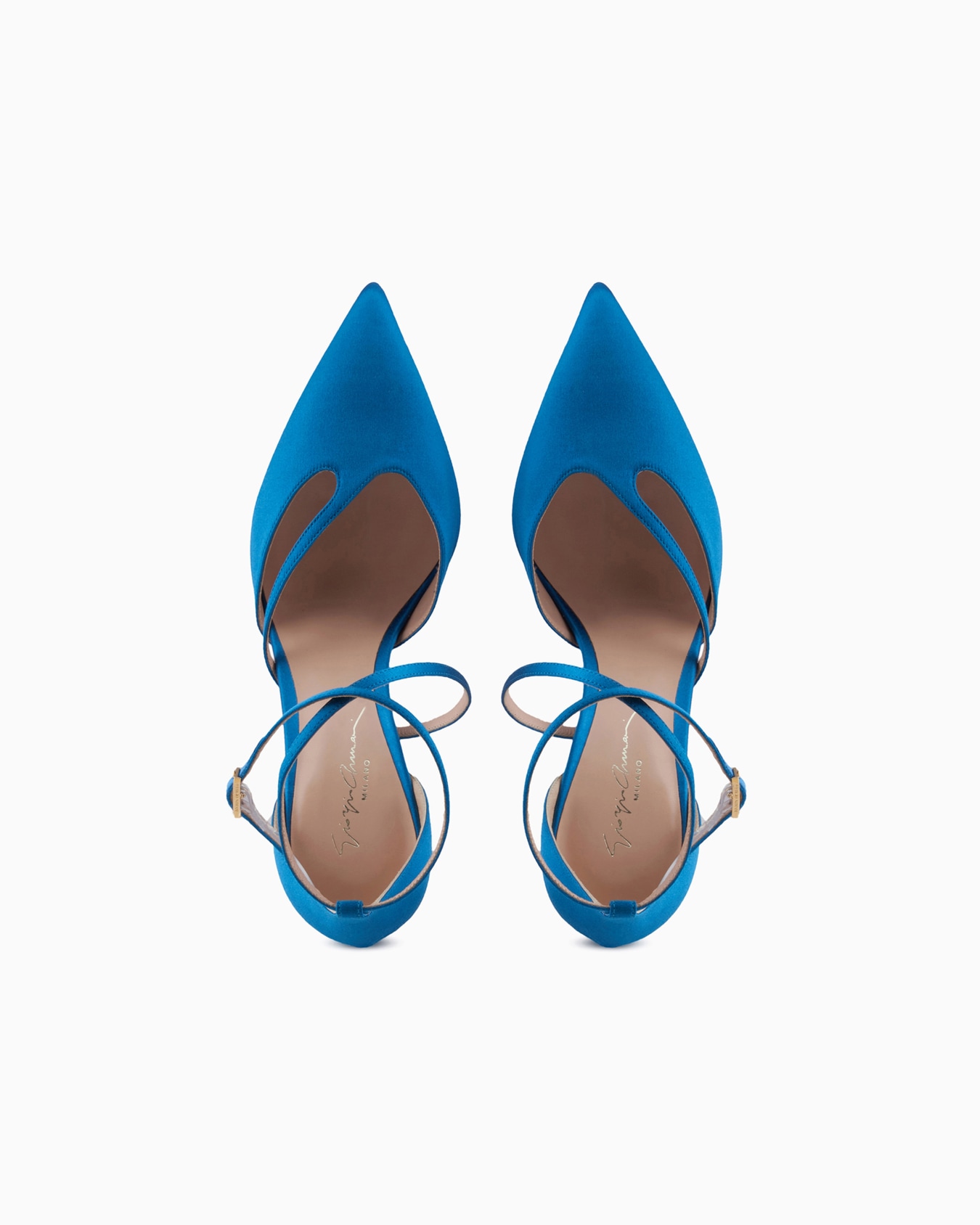 Satin-Pumps mit Riemen Folie 2