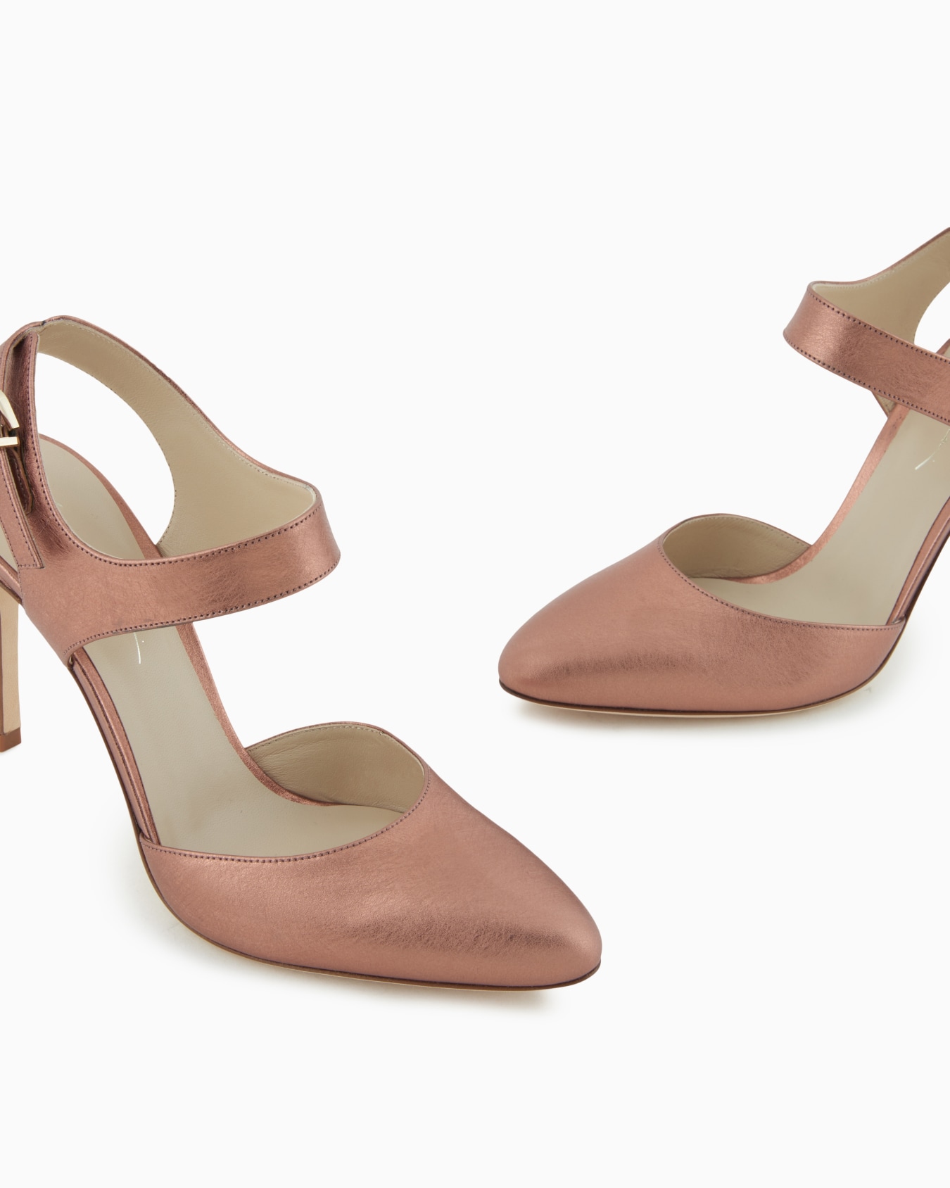 Lamé leather court shoes Slide 4