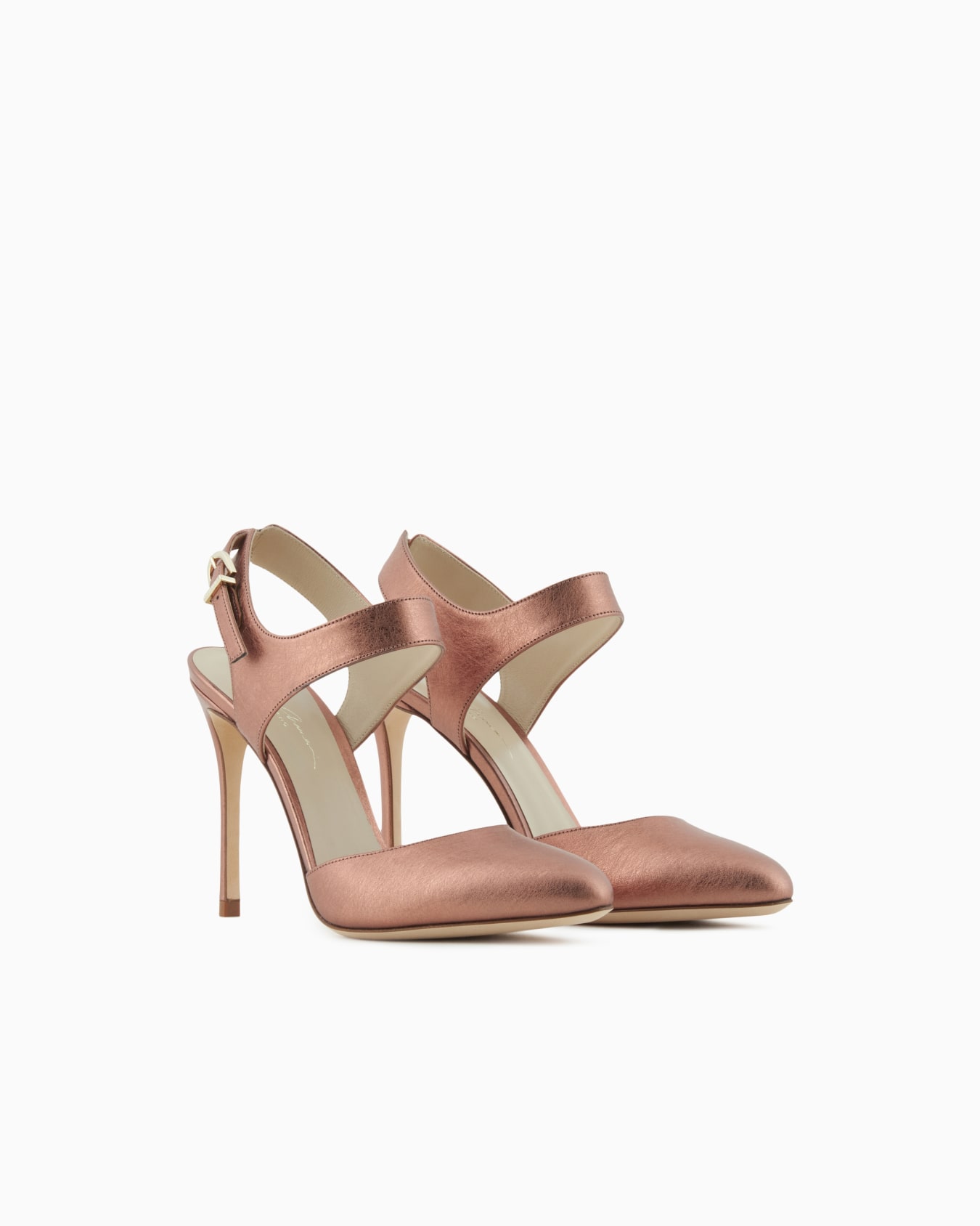 Lamé leather court shoes Slide 1