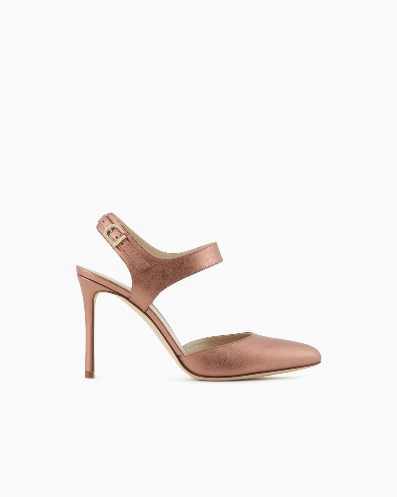 Lamé leather court shoes Slide 0