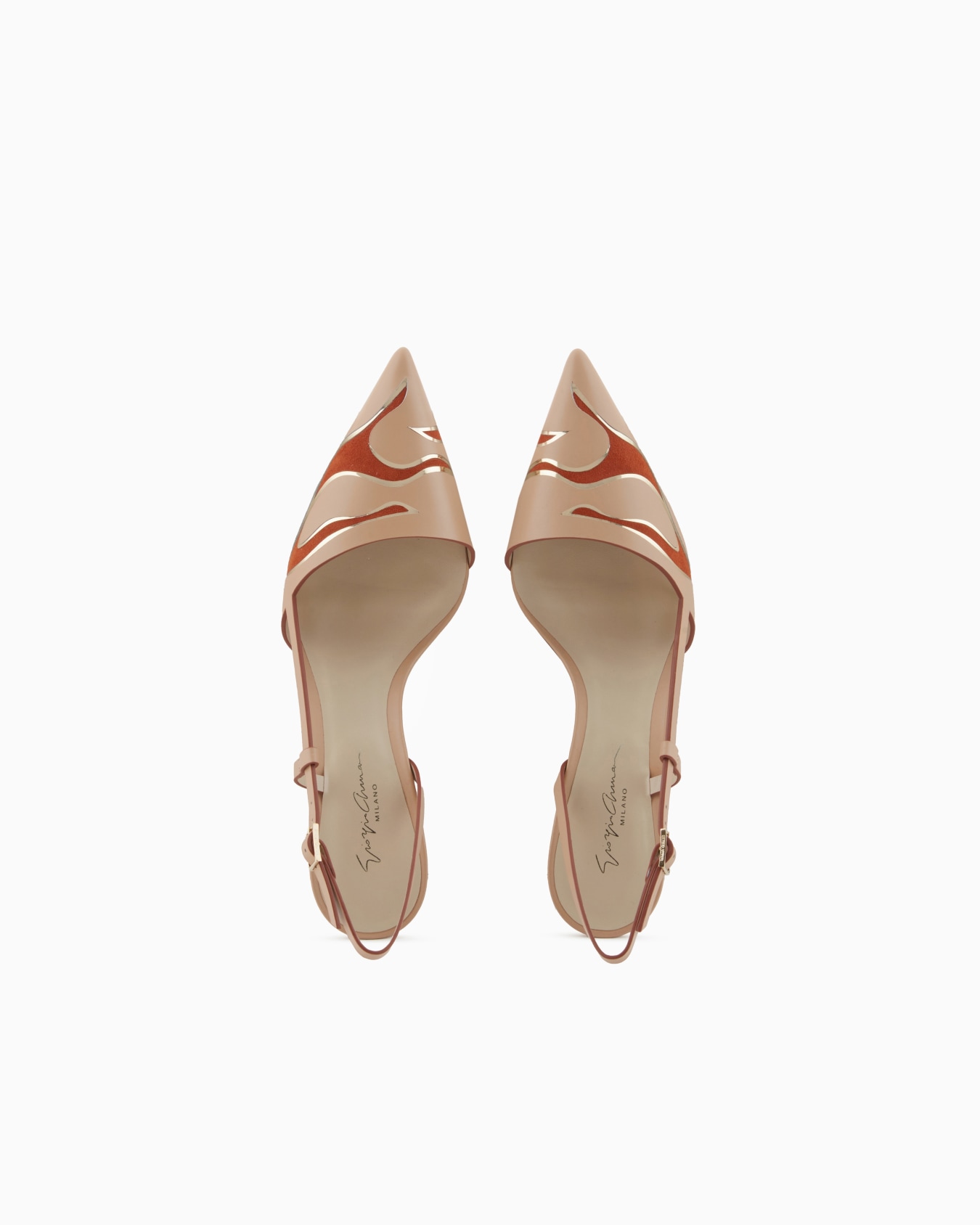 Leather and suede slingbacks Slide 2