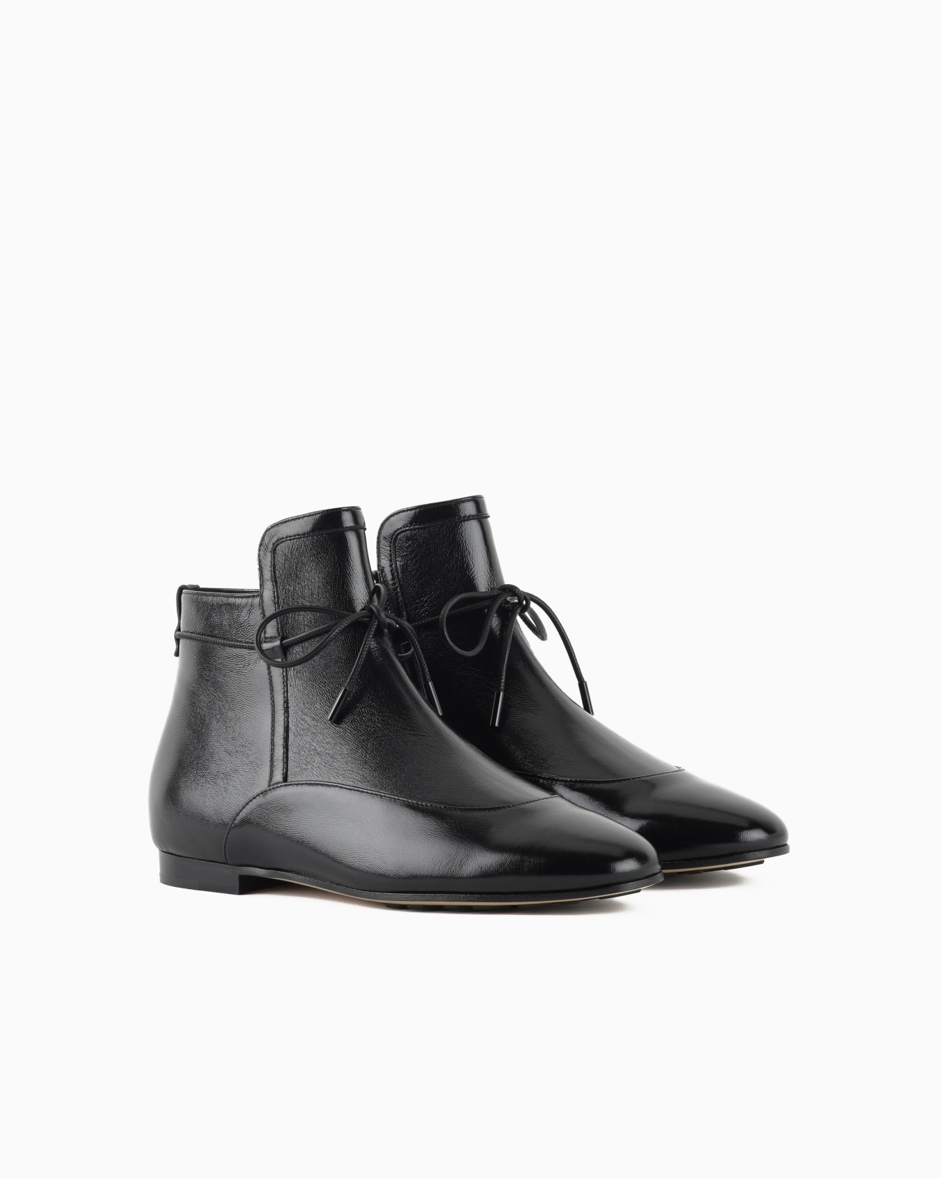 Textured patent-leather ankle boots Slide 1