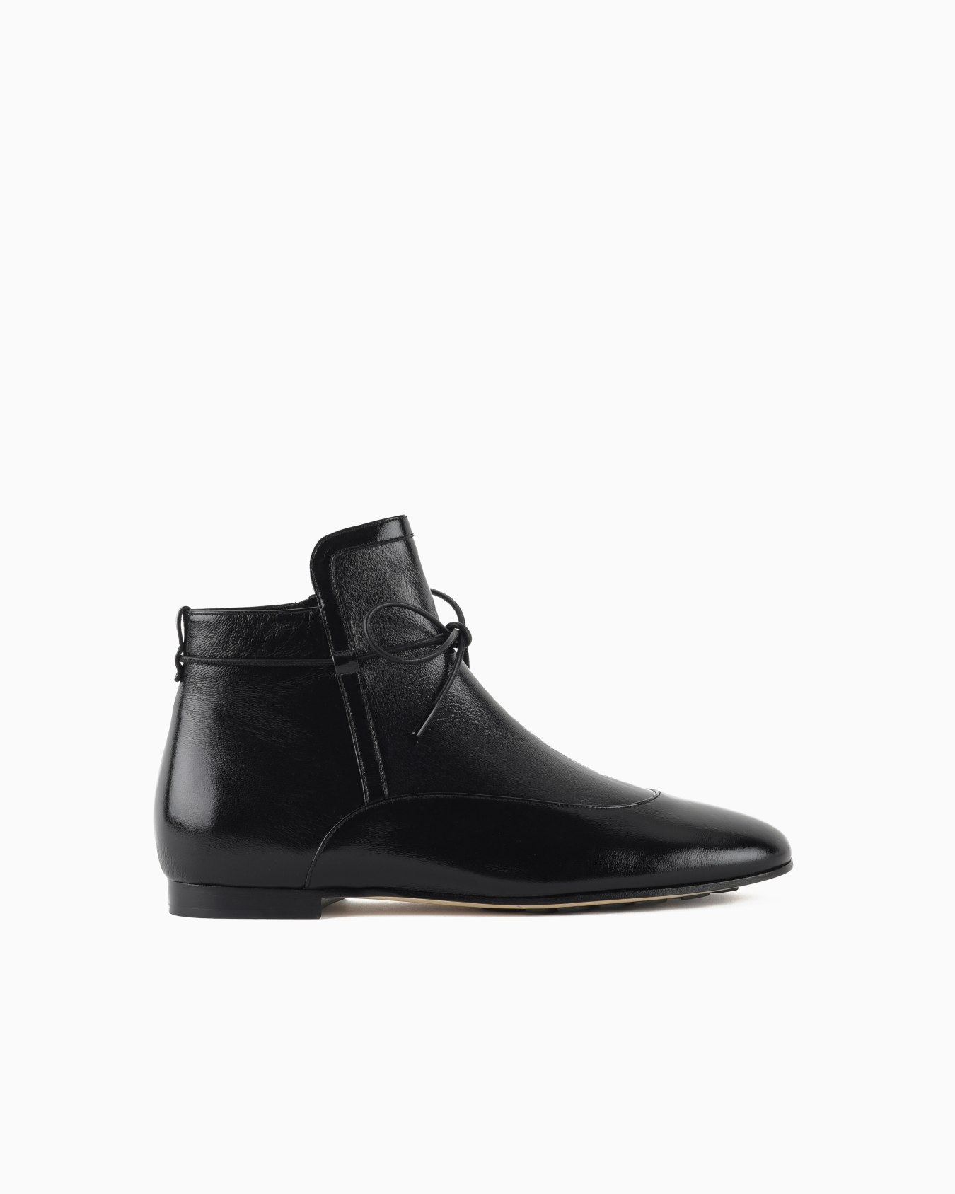 Textured patent-leather ankle boots Slide 0