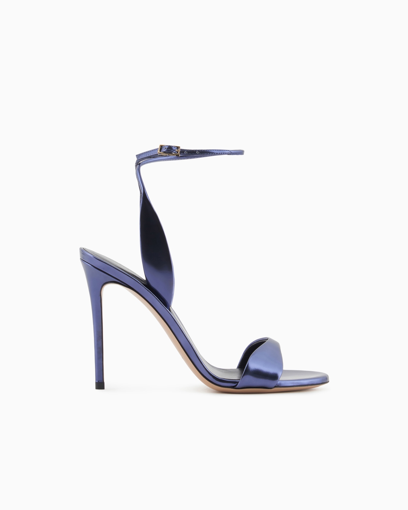 Lamé-leather heeled sandals Slide 0