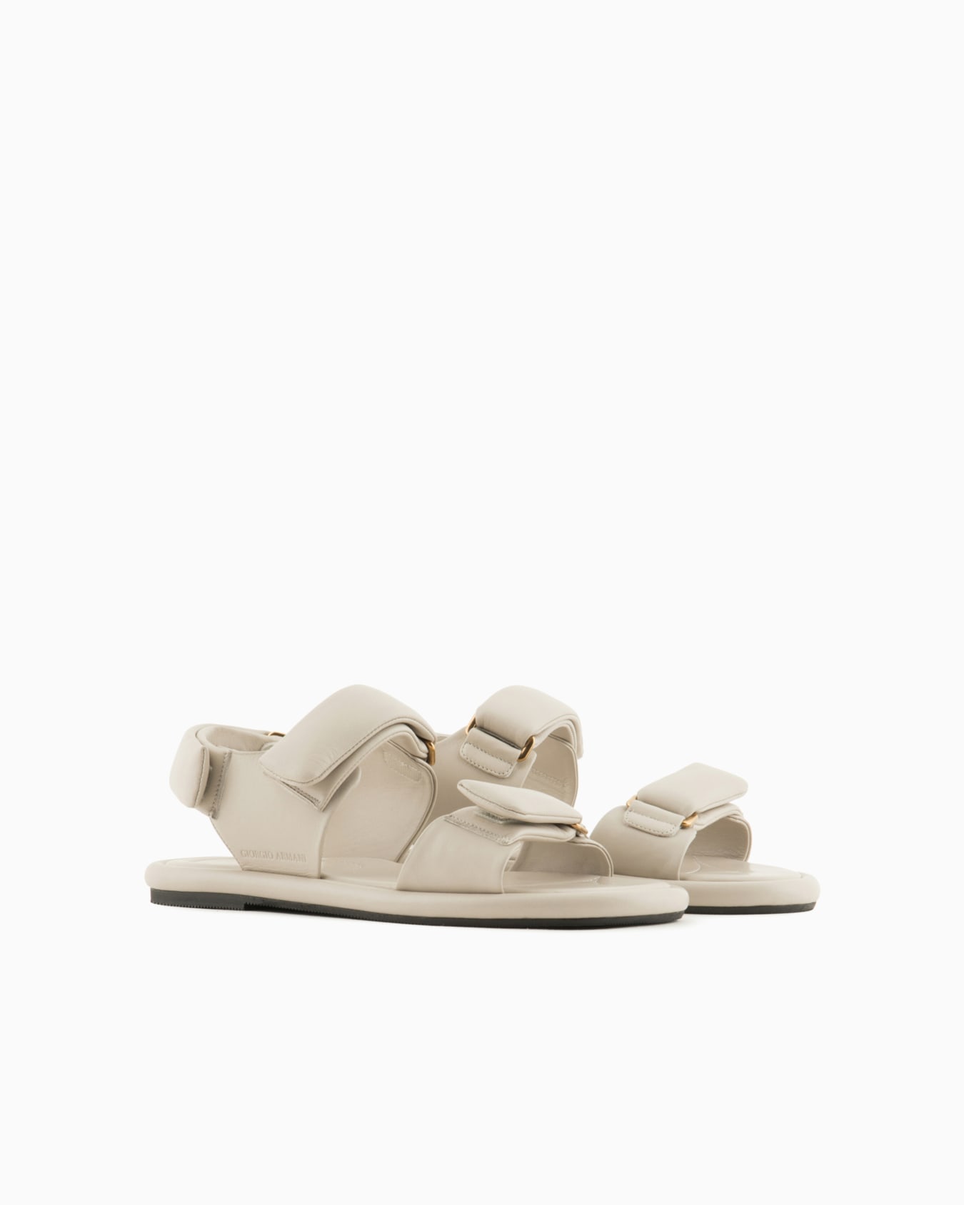 Sandalias planas en napa acolchada Diapositiva 1