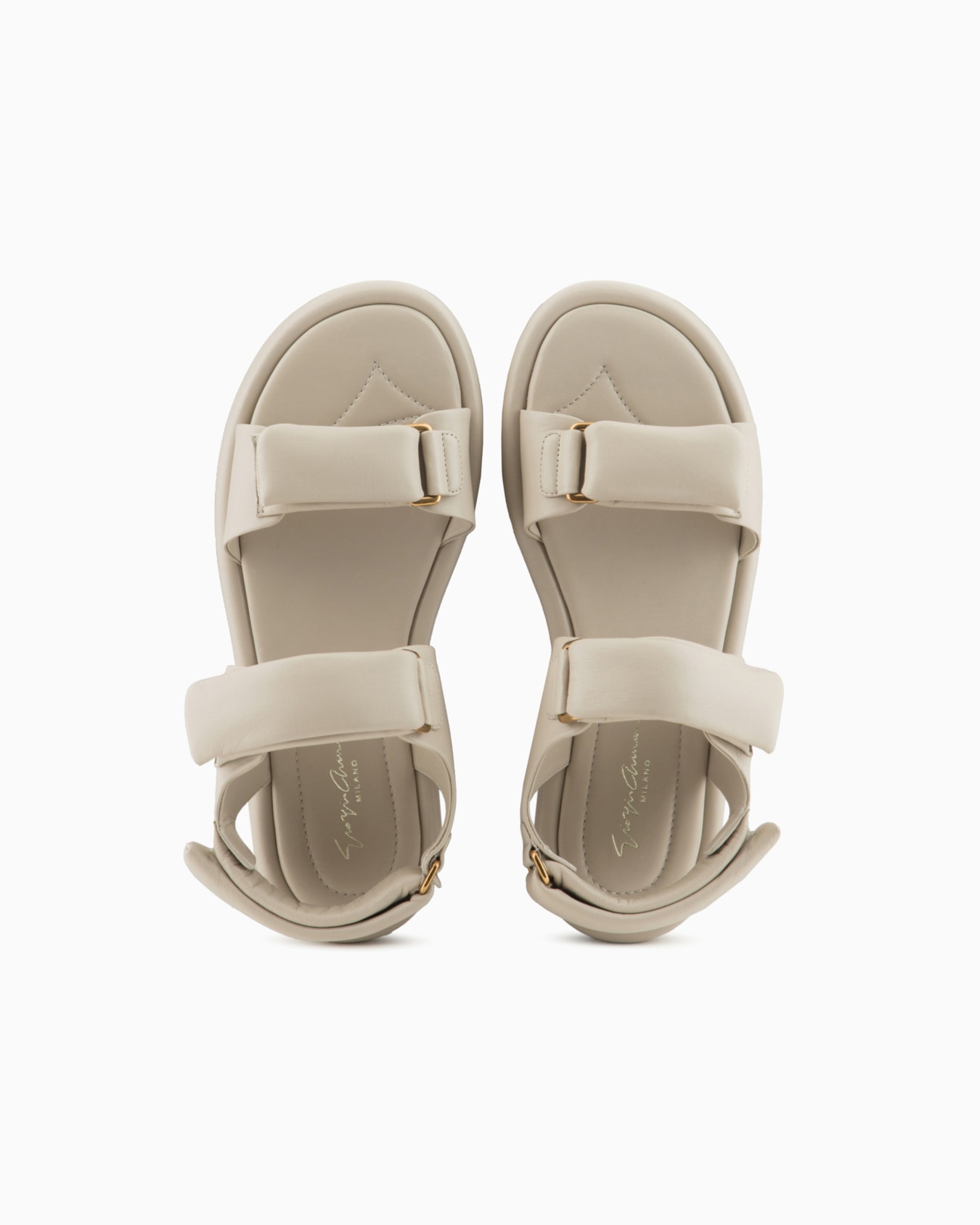 Sandalias planas en napa acolchada Diapositiva 2