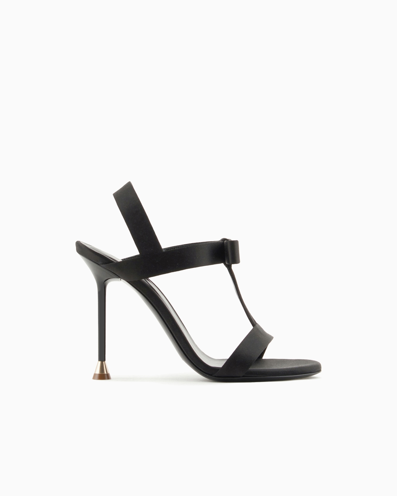 Sandales avec barre en T et nœud en cuir brossé Diapositive 0