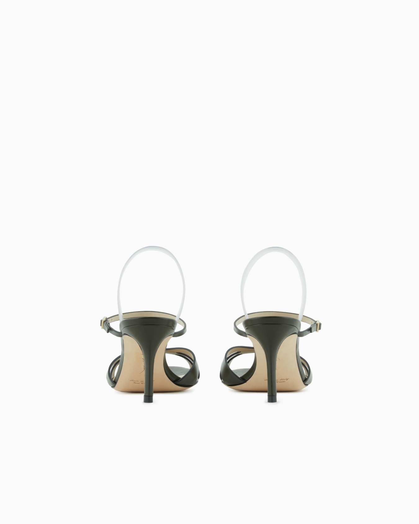 Heeled, nappa-leather sandals Slide 3