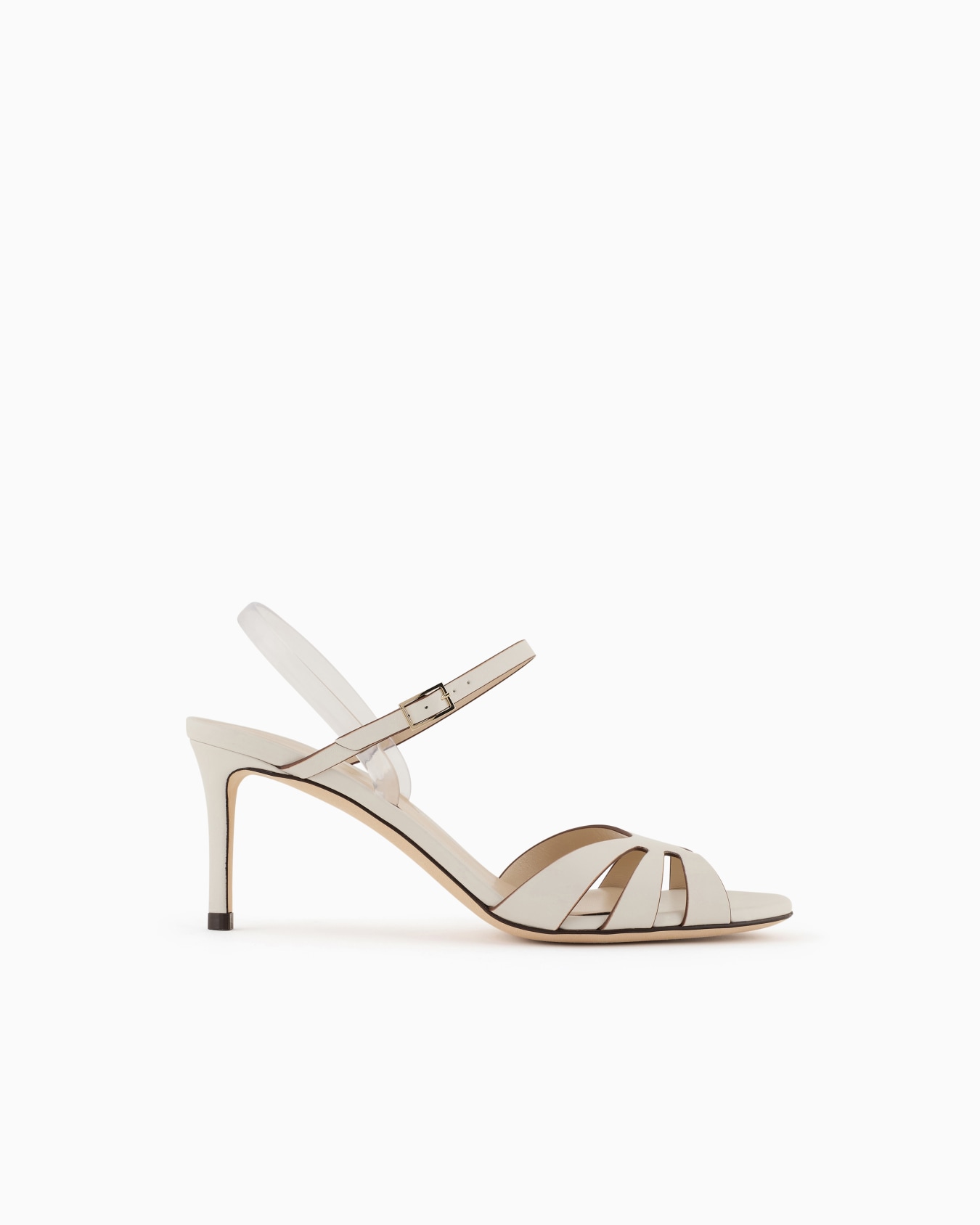 Heeled, nappa-leather sandals Slide 0