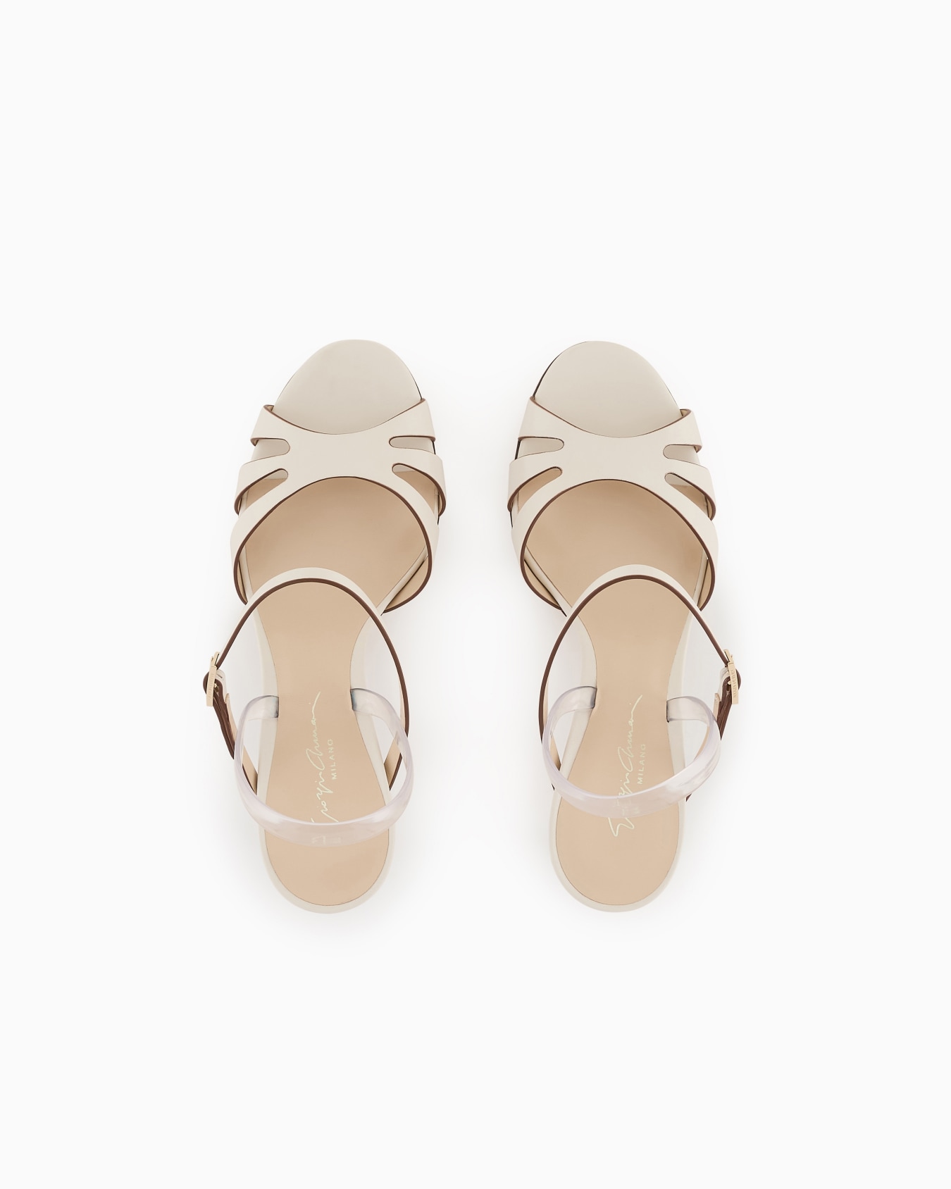Heeled, nappa-leather sandals Slide 2
