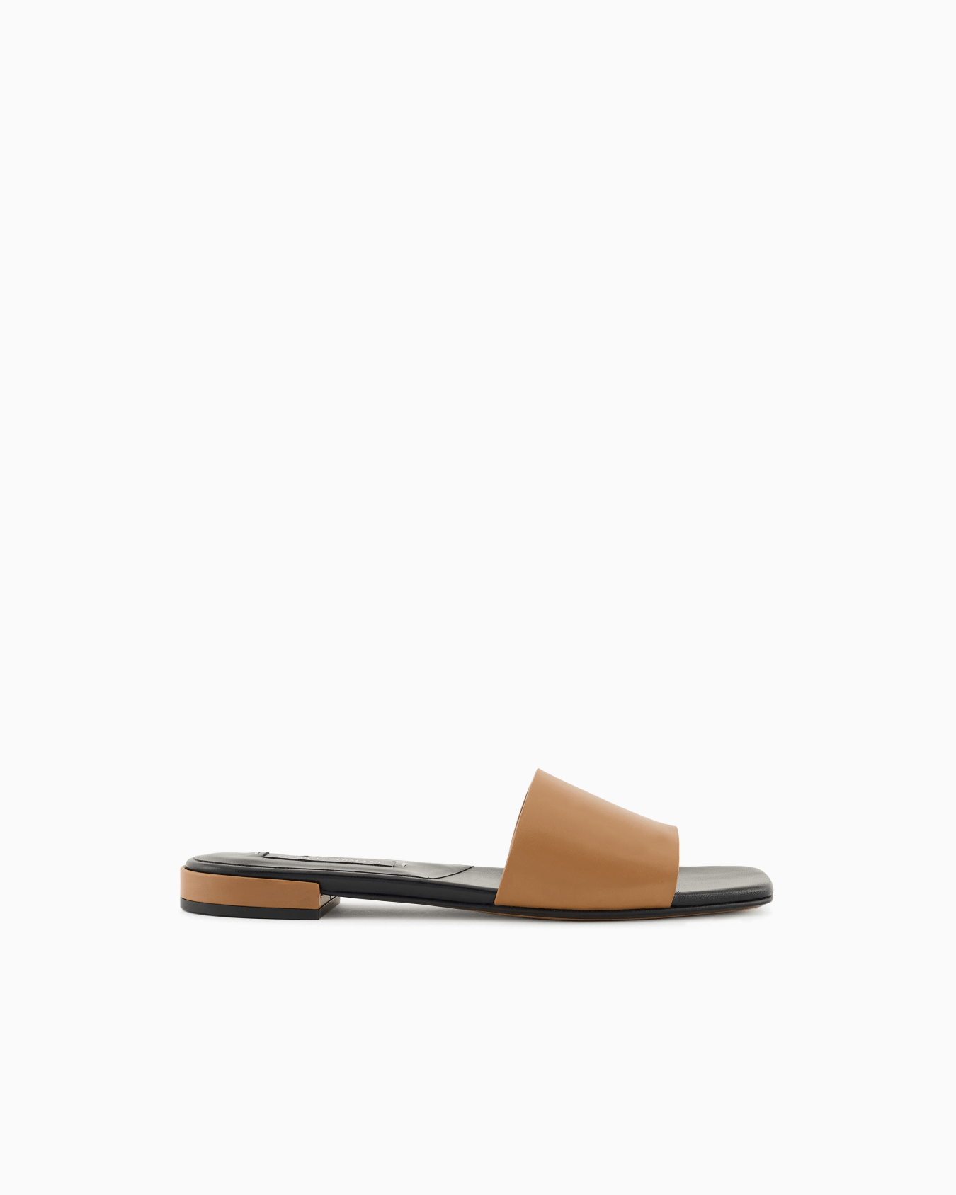 Giorgio Armani X 10 Corso Como flache Sandalen aus Kalbsleder Folie 0