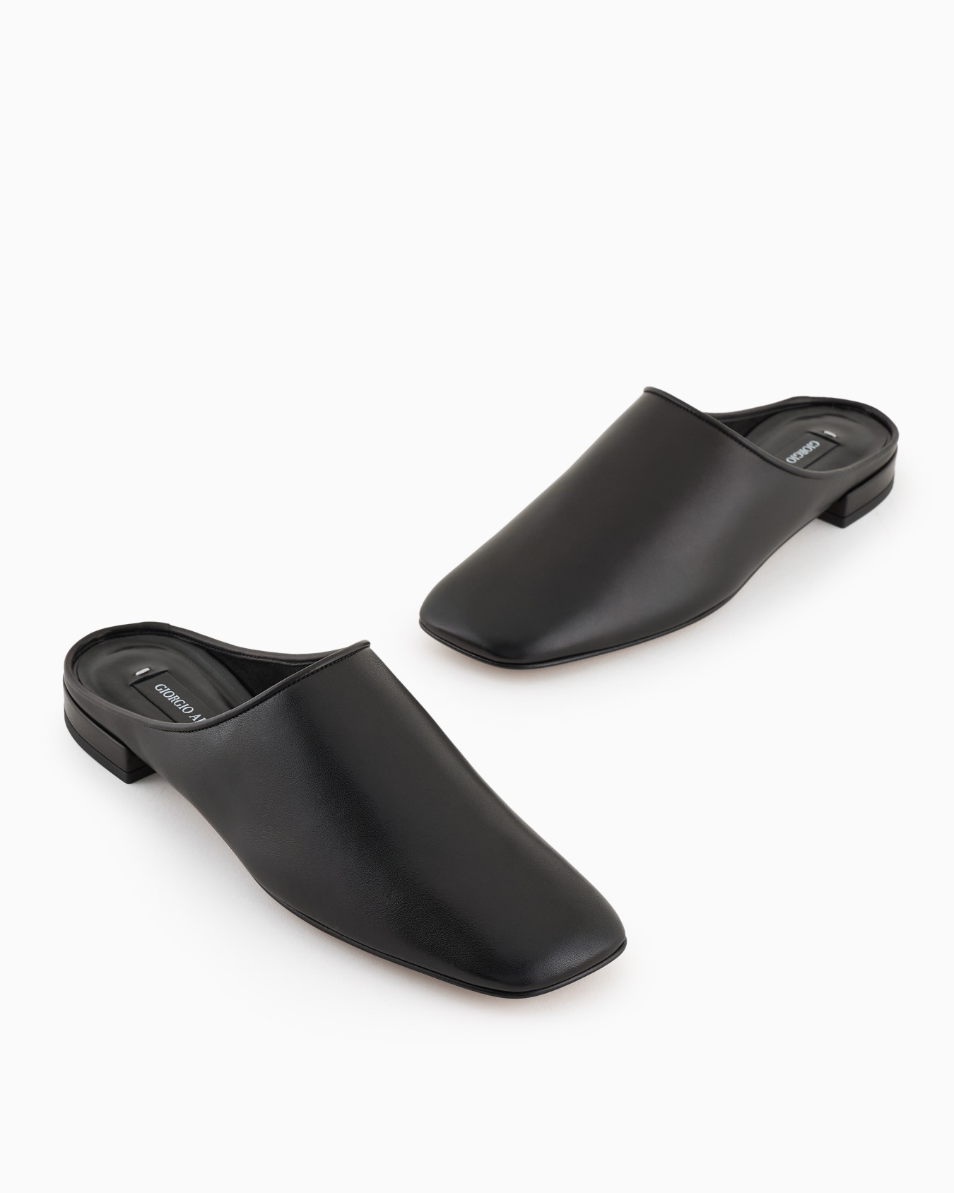 Giorgio Armani X 10 Corso Como Sabot aus Kalbsleder Folie 4
