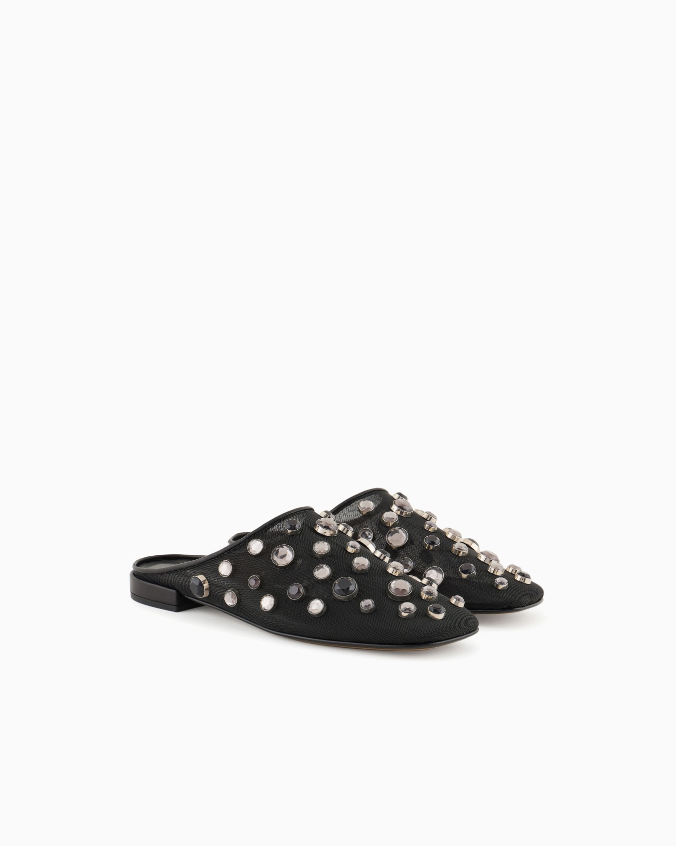 Giorgio Armani x 10 Corso Como mules in mesh and encrusted rhinestones Slide 1