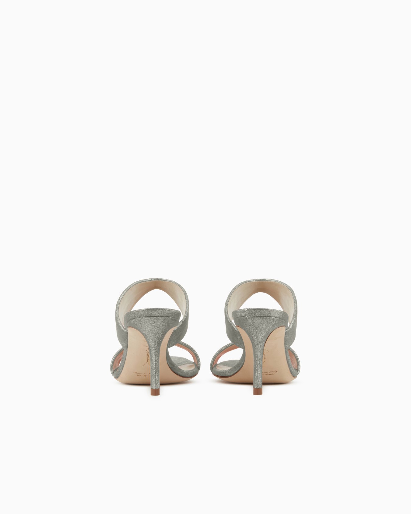 Sandalia con tacón de ante líquido Diapositiva 3