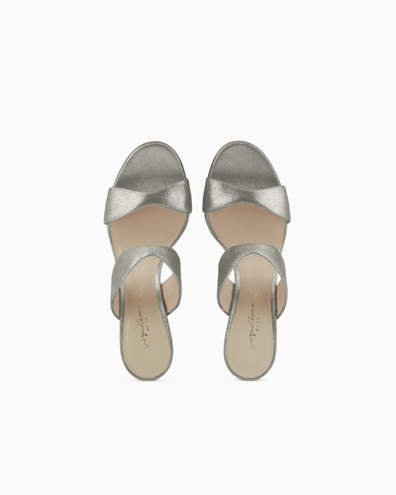 Sandalia con tacón de ante líquido Diapositiva 2