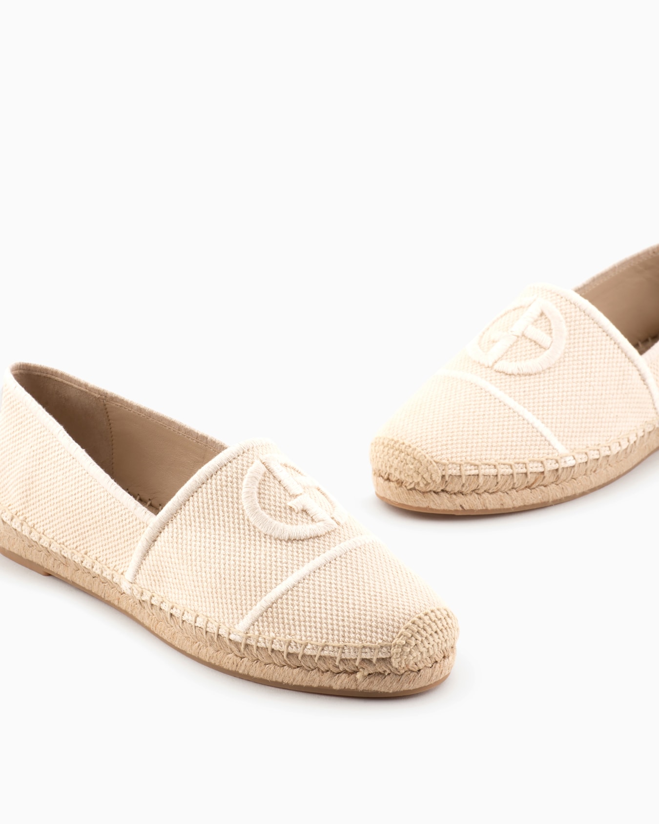 Cotton espadrilles with embroidered logo Slide 3