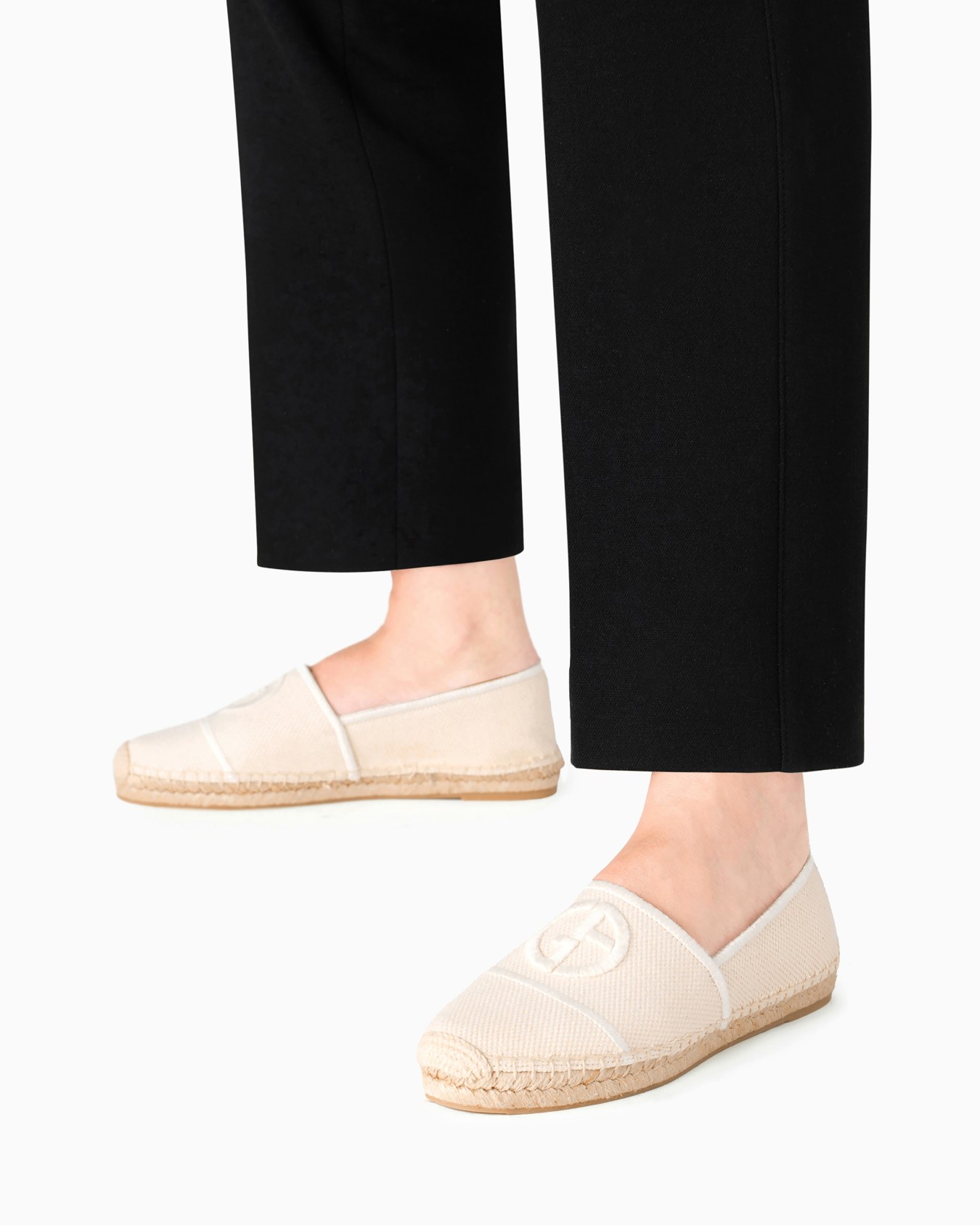 Cotton espadrilles with embroidered logo Slide 5