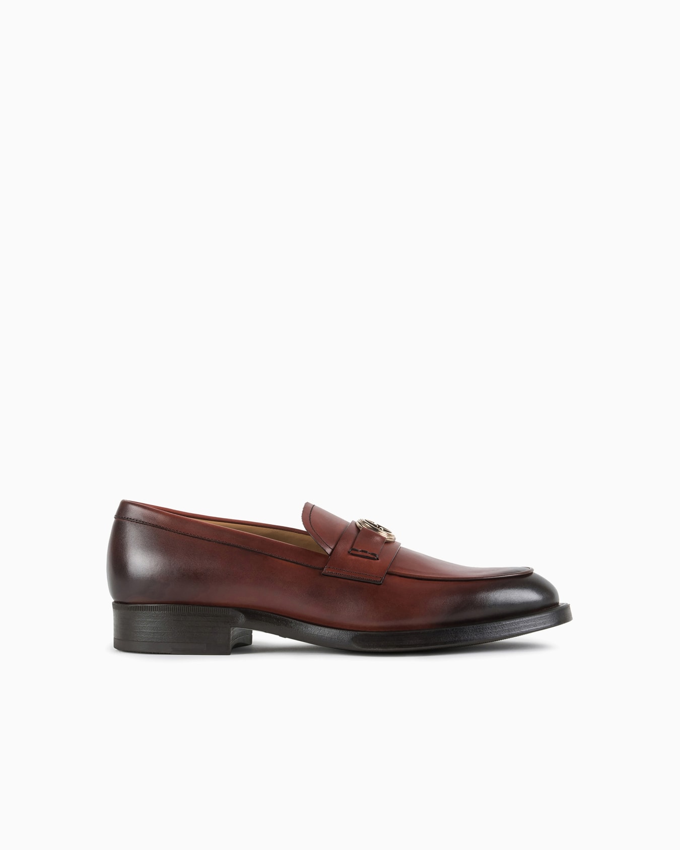 Leather logo loafers Slide 0
