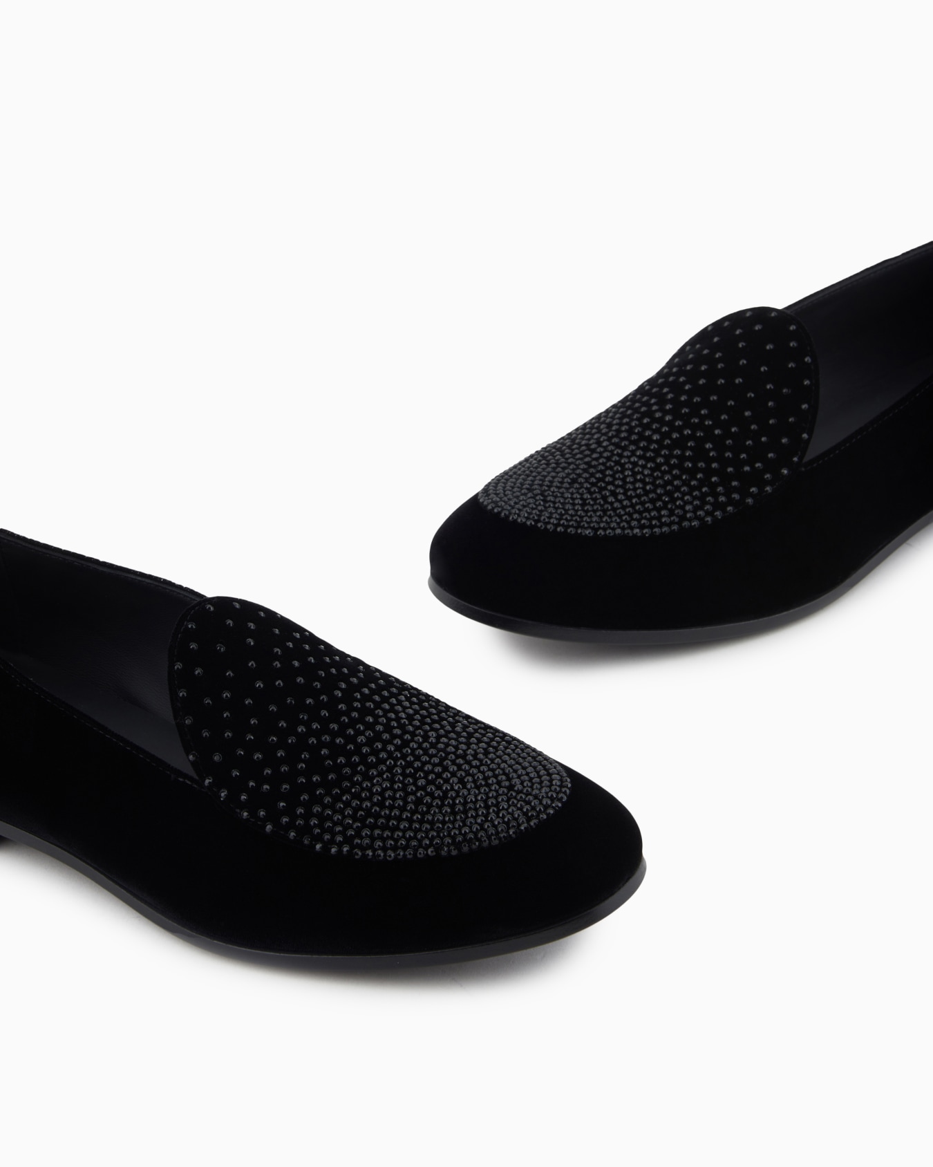 Velvet and rhinestone loafers Slide 4